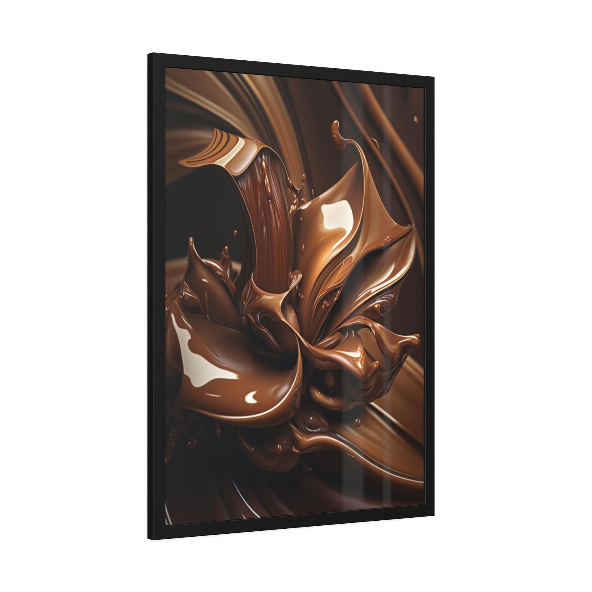 Brown Bold and Beautiful: A Brown and Black Abstract Art Print on Canvas