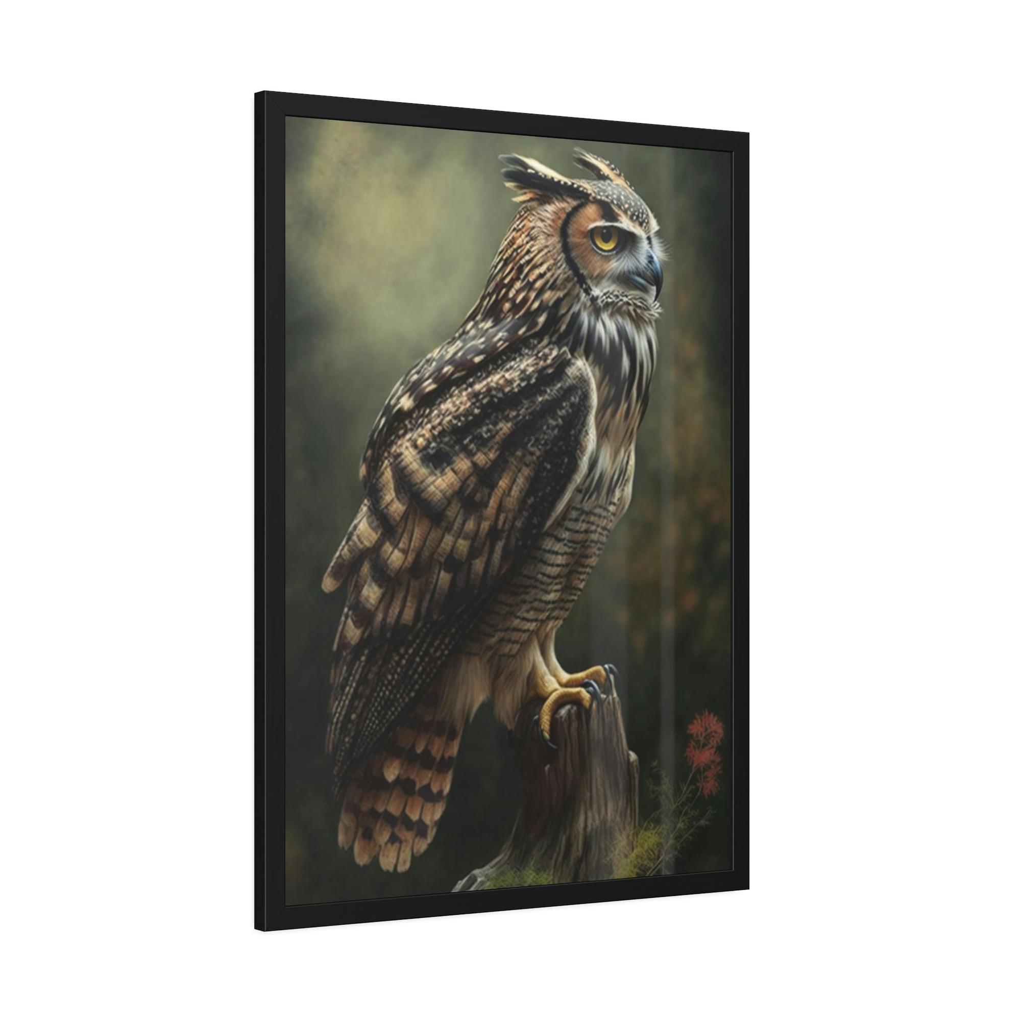 Owls Eyes of the Forest: A Painting of an Owl in its Habitat