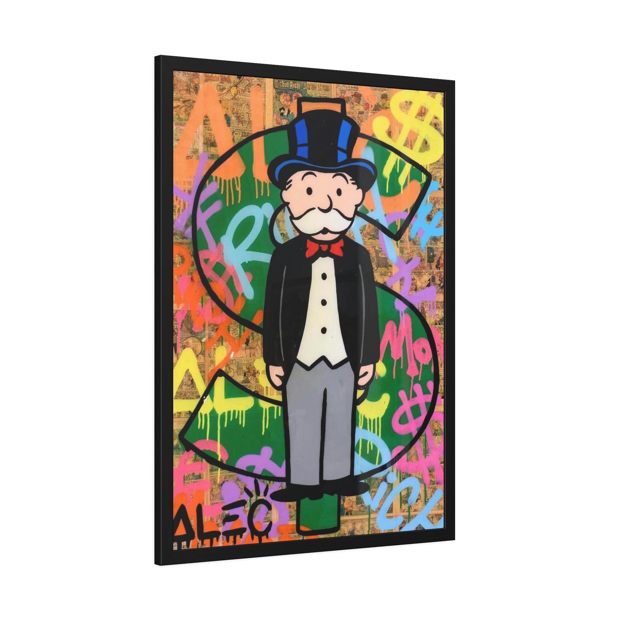 Monopoly & Motivation Monopoly Madness: Alec Monopoly Inspired Canvas and Poster Print for Art Enthusiasts