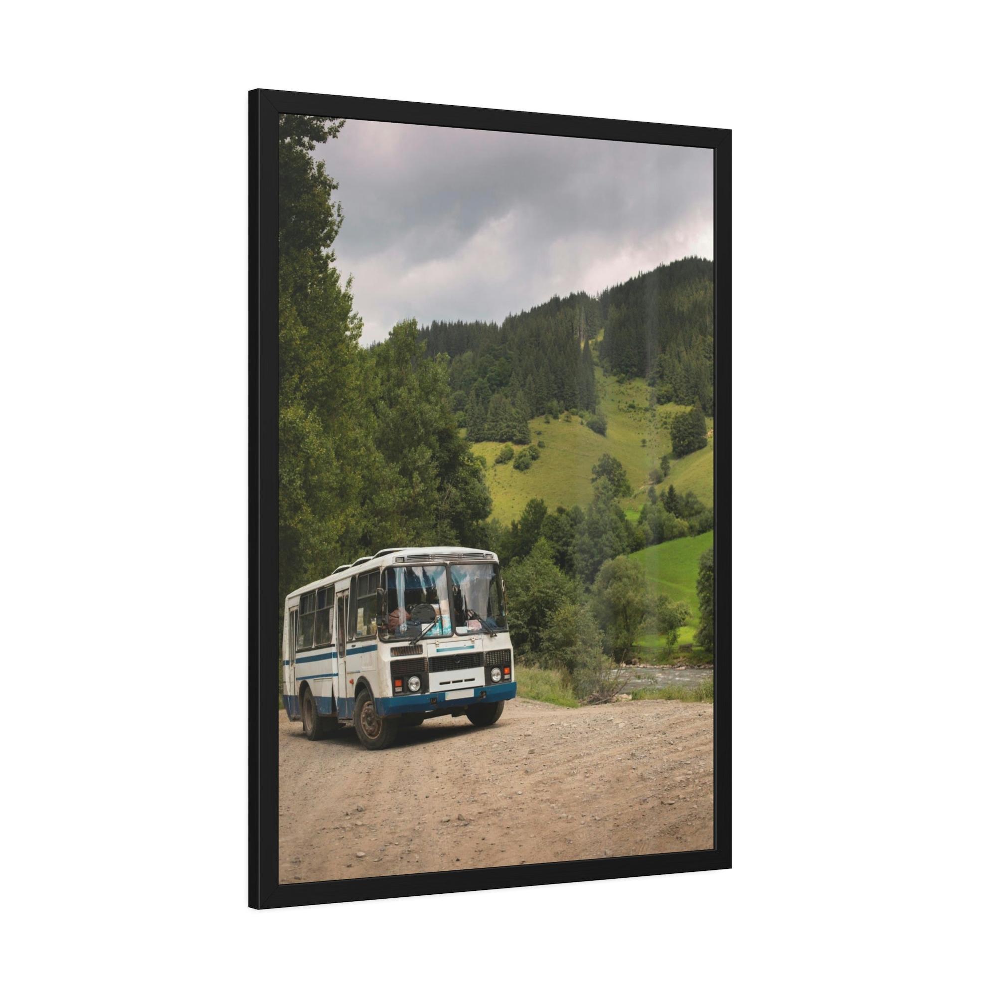 Bus The Joyful Journey: Bus Travel Canvas Art for Wanderers