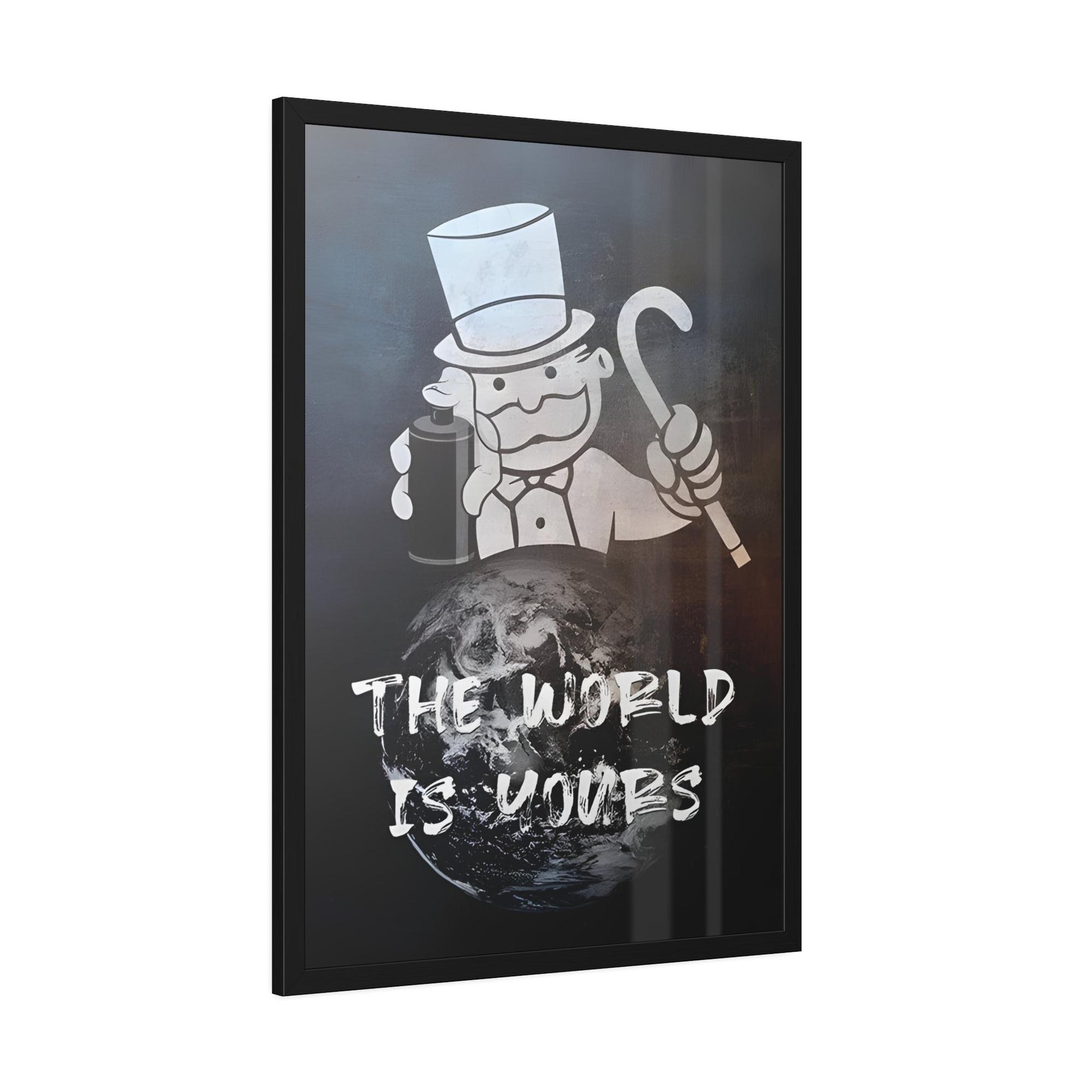 Monopoly & Motivation Motivation's Monopoly: Inspiring Wall Art on Natural Canvas