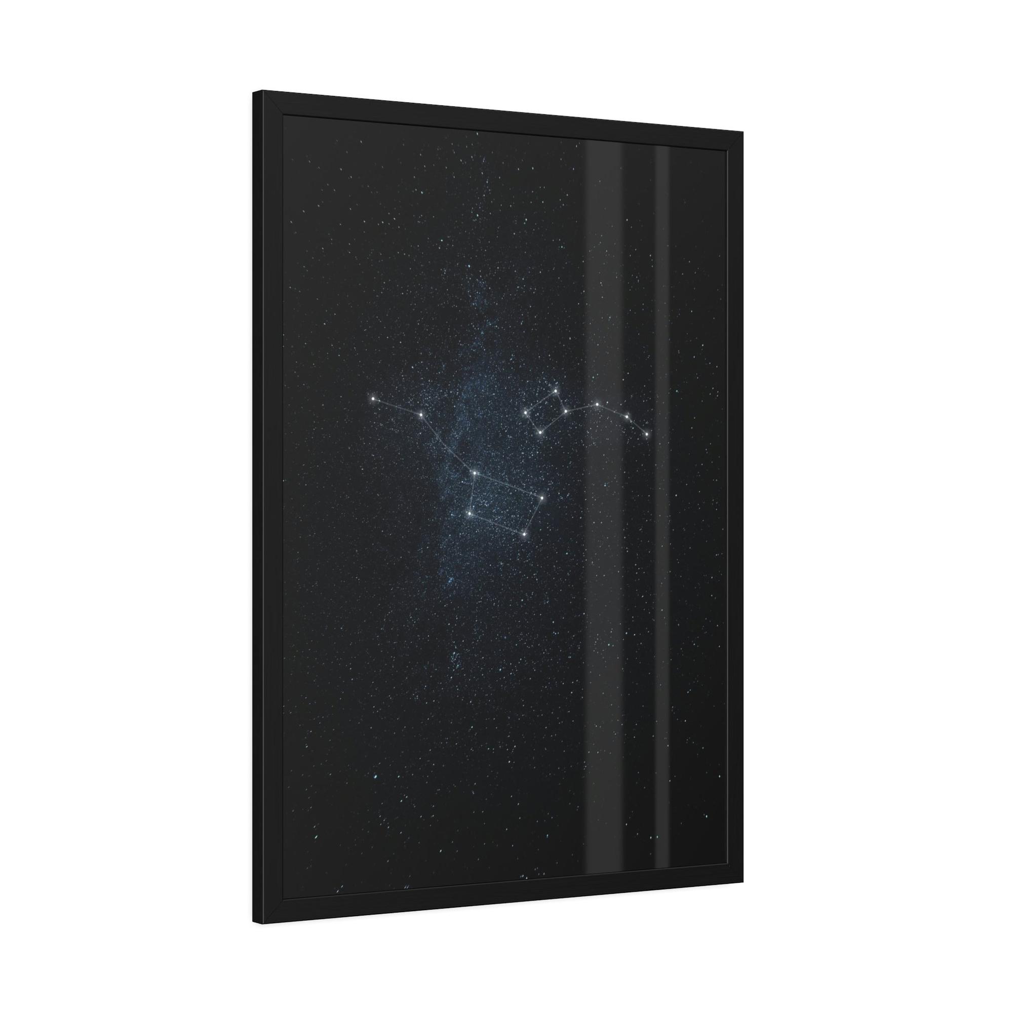 Constellations Cosmic Beauty: A Framed Canvas & Poster of Starry Constellations