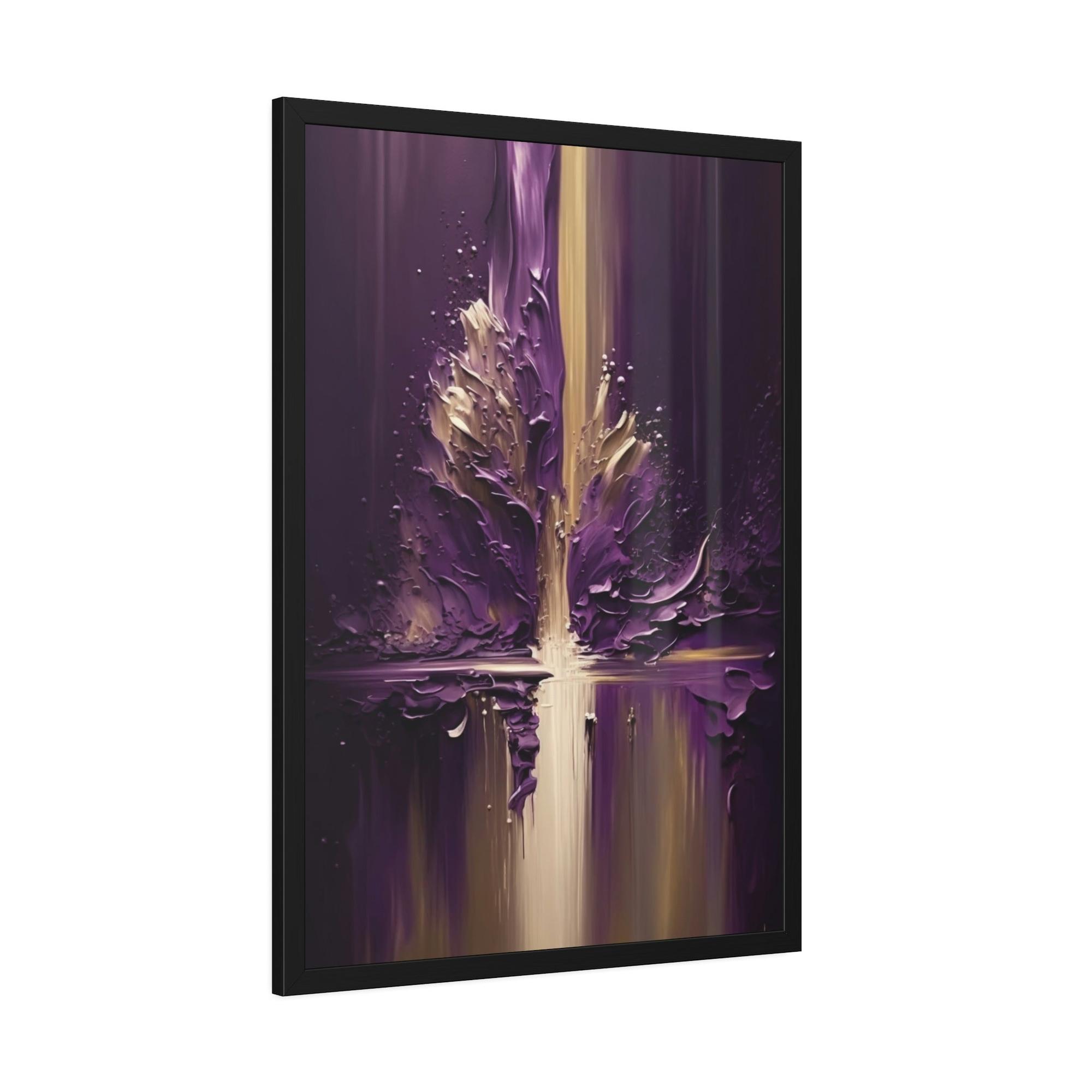 Purple Abstract Art Abstract Elegance: Natural Canvas Wall Art of Delicate Purple Shapes