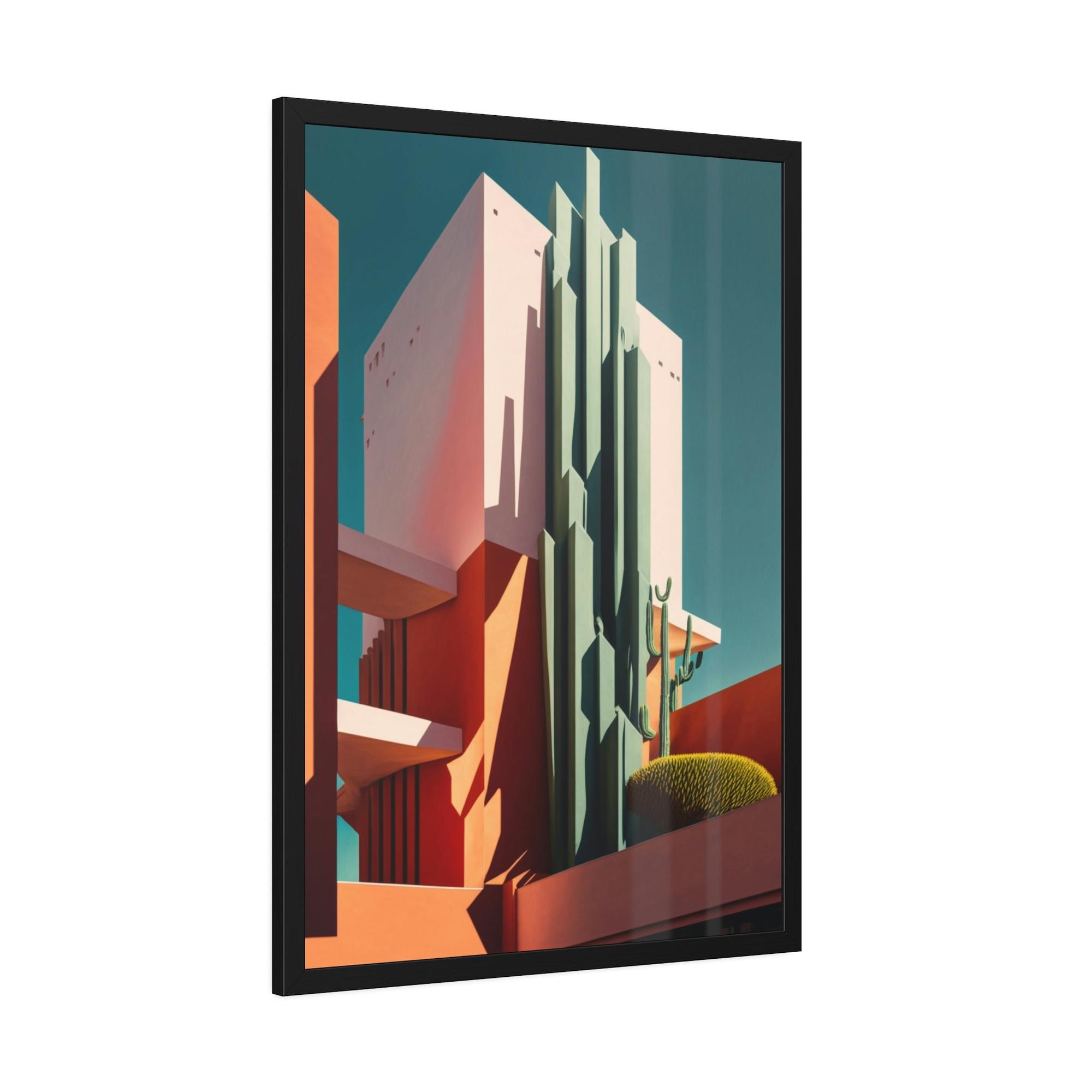 Abstract Architecture Urban Geometry on Natural Canvas & Poster: Art Print of Modern Architecture