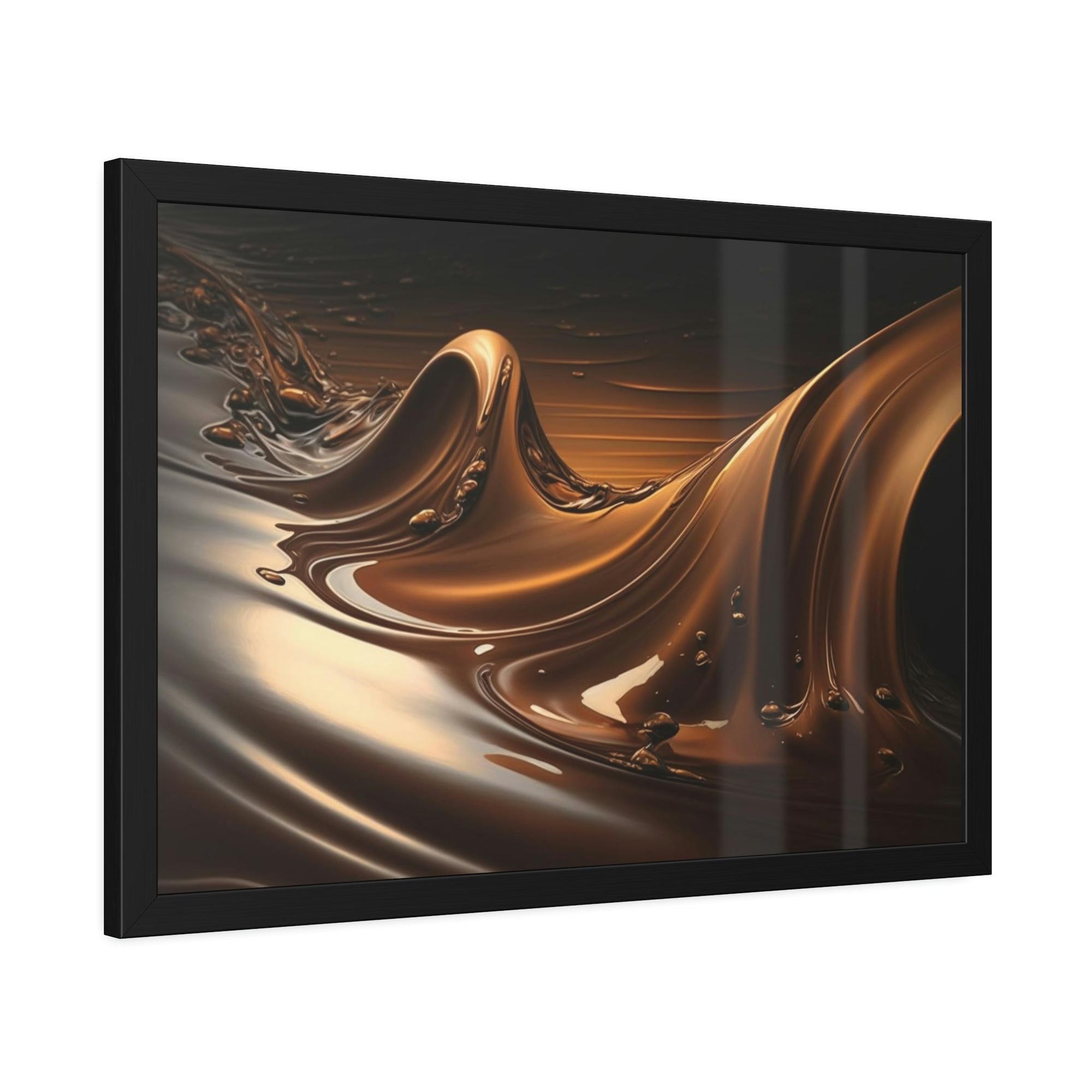 Brown Chocolate Delight: Delicious Brown Canvas Print to Hang in Your Kitchen