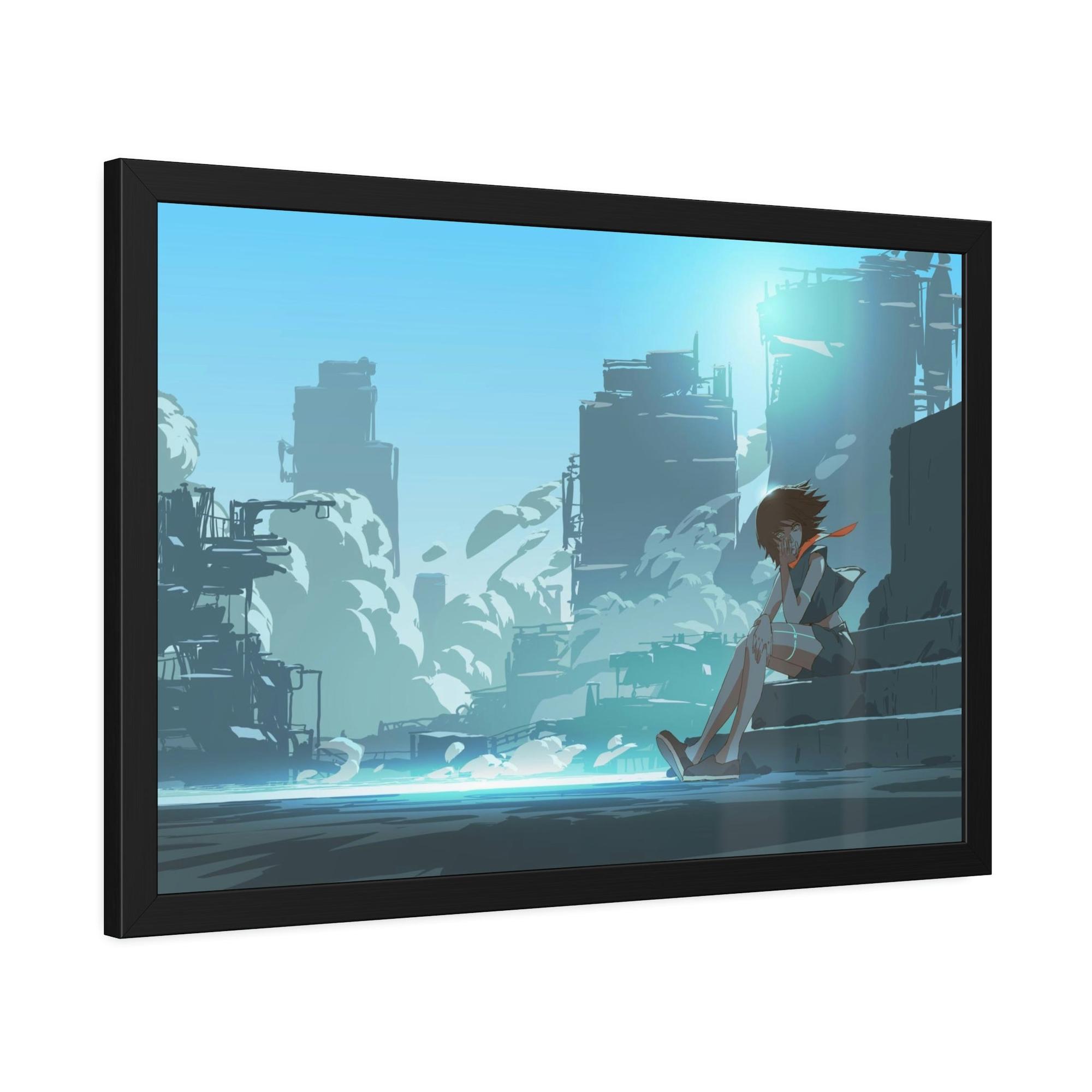 Anime Anime Adventure: Framed Canvas Art Featuring Action-Packed Anime Scenes