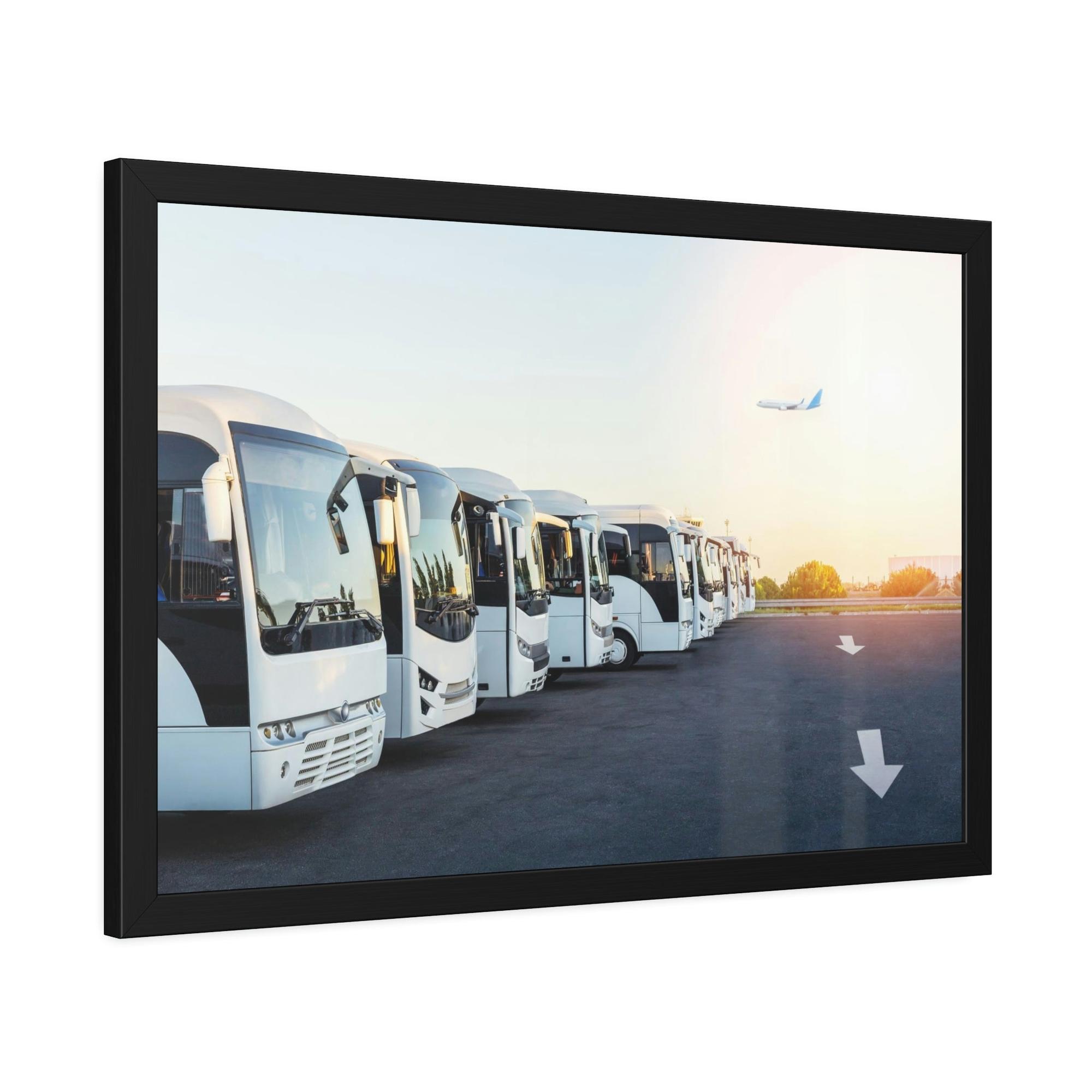 Bus Endless Adventure: Bus Framed Canvas for Travel Enthusiasts