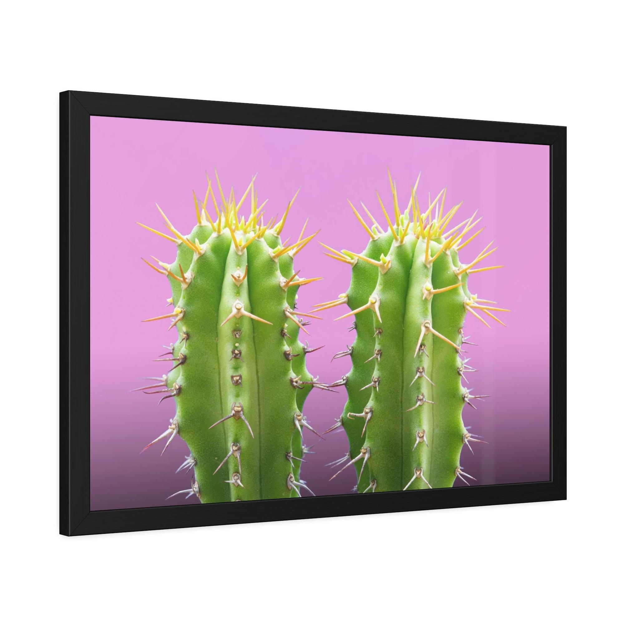 Cactus Spiky Splendor: Cactus Print on Canvas for a Modern Twist