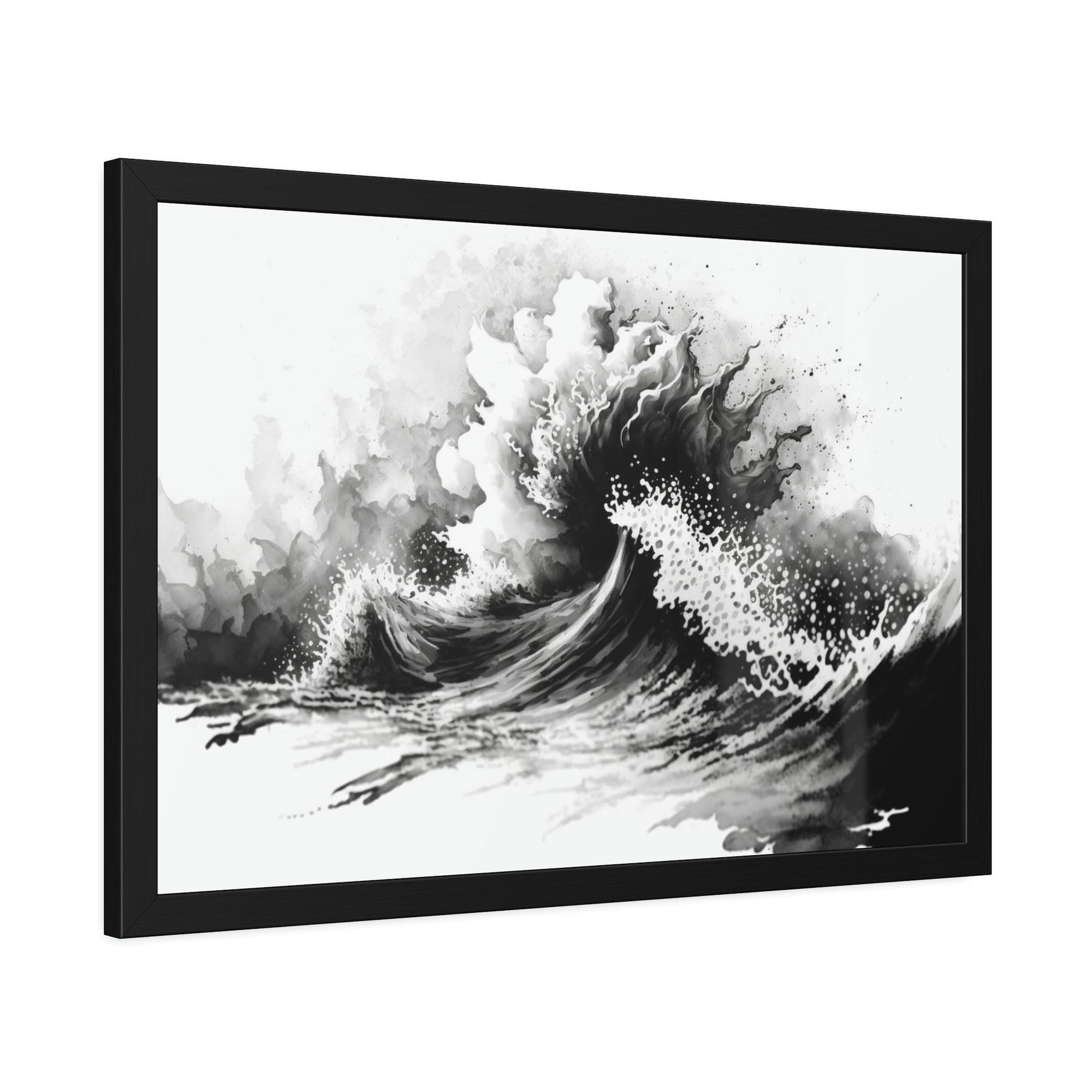 Black White The Beauty of Contrast: Black and White Art on Framed Canvas