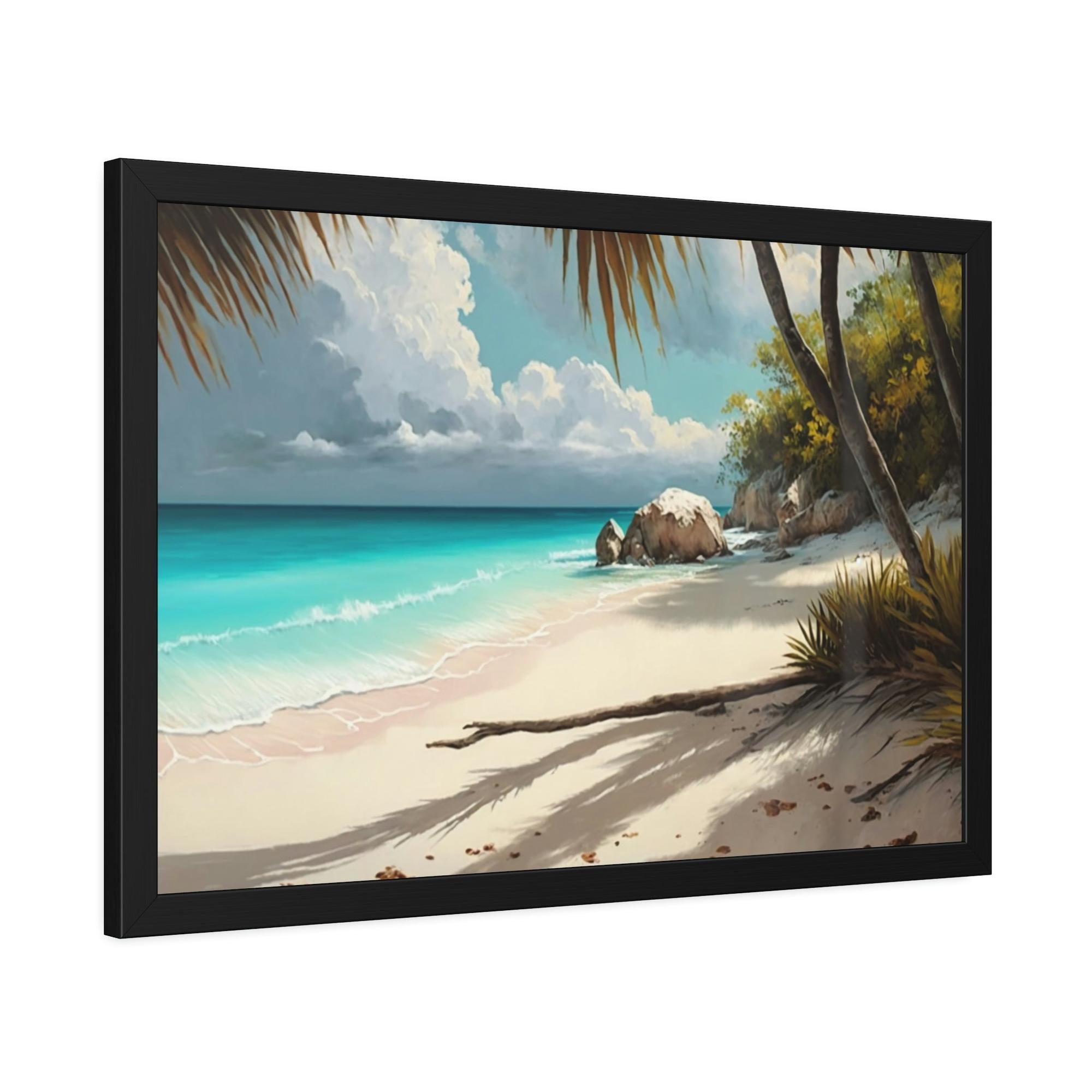 Caribbean Beach Serene Beach Vibes: Natural Canvas and Art Prints of Caribbean Beaches
