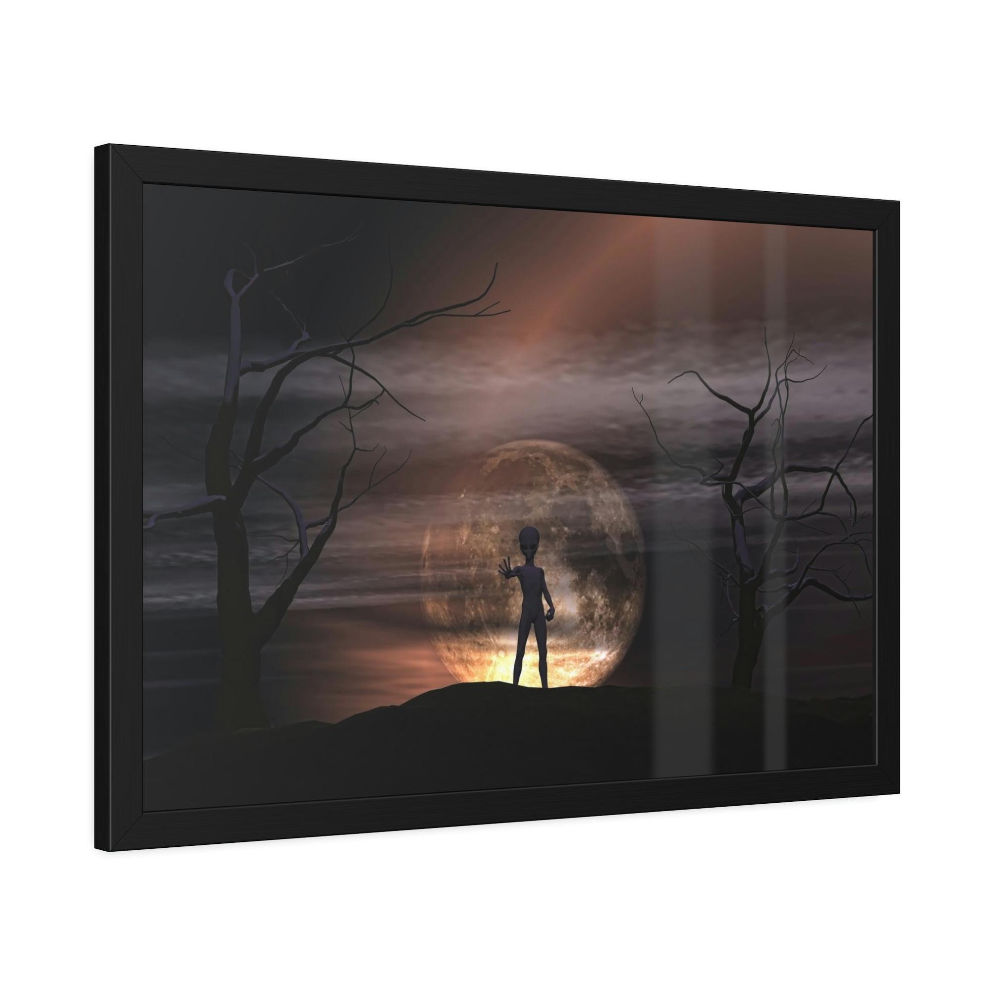 Aliens Cosmic Encounters: High-Quality Canvas Art Print of Aliens