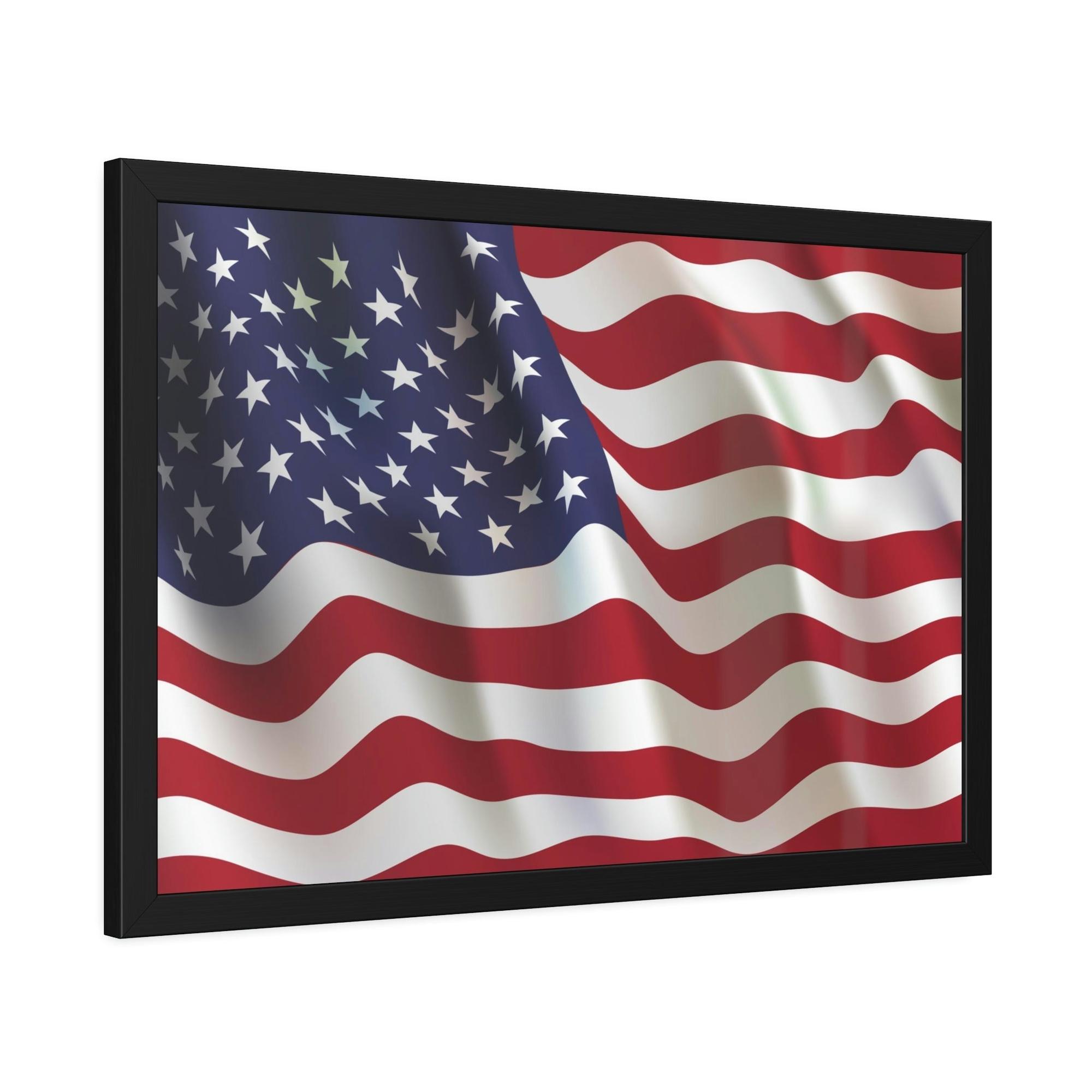 American Flag Patriotism at Its Finest: Canvas Print of the American Flag