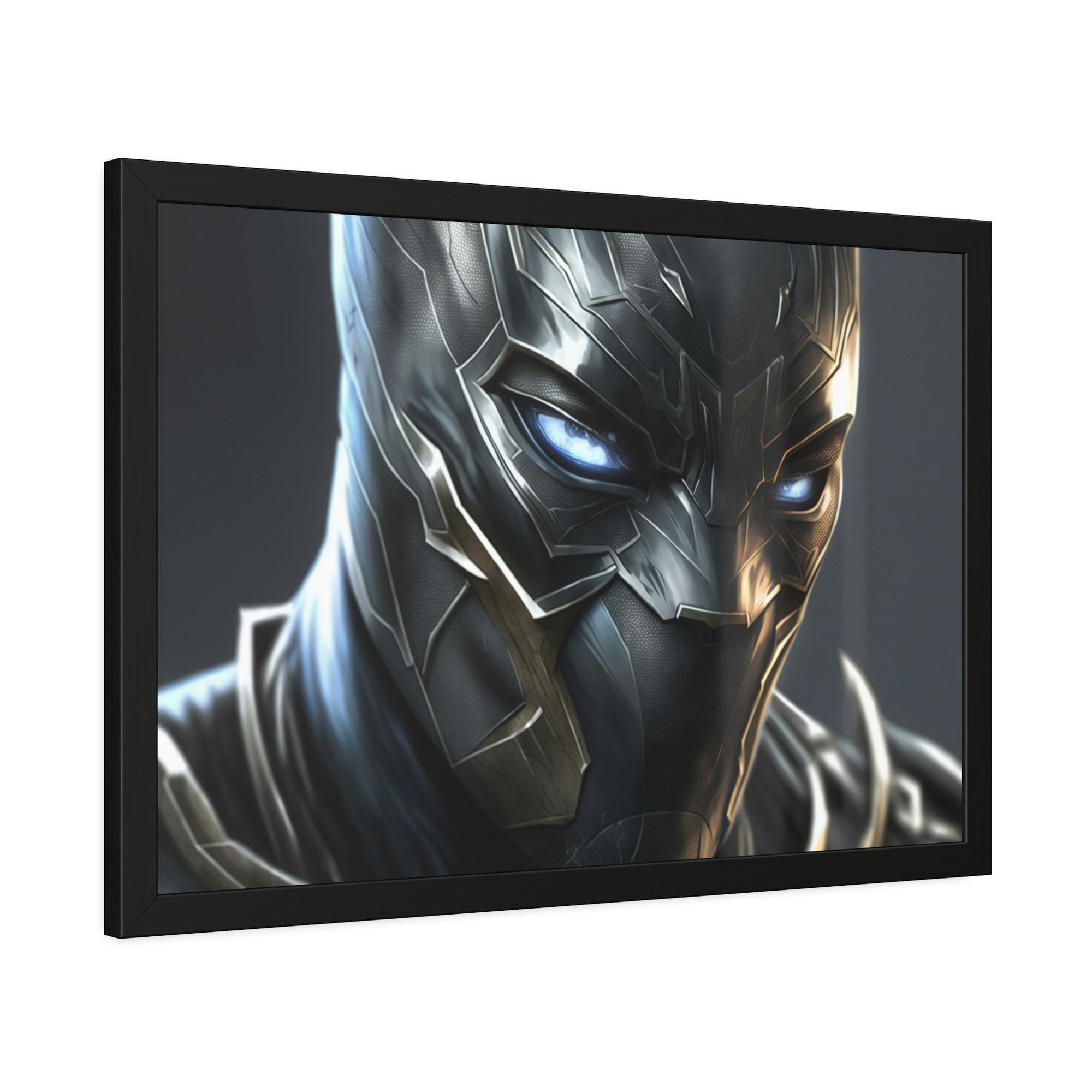 Black Panther The Black Panther: Framed Canvas and Print with Marvel Superhero Art
