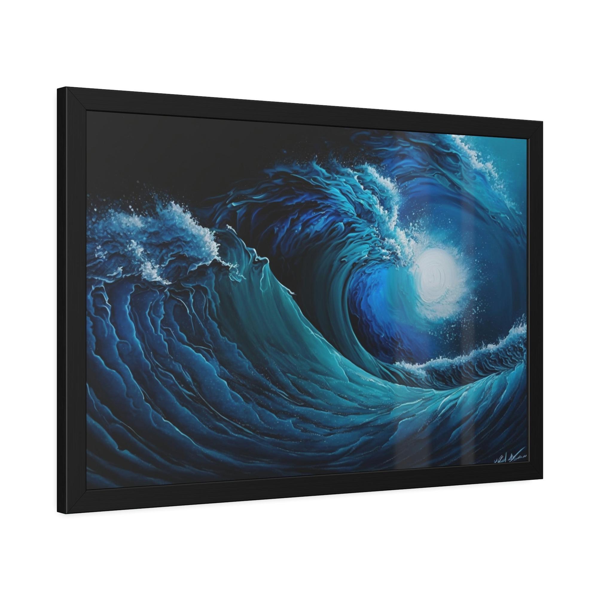 Blue Blue Lagoon Escape: Stunning Art for Your Walls in Framed Canvas or Print on Canvas