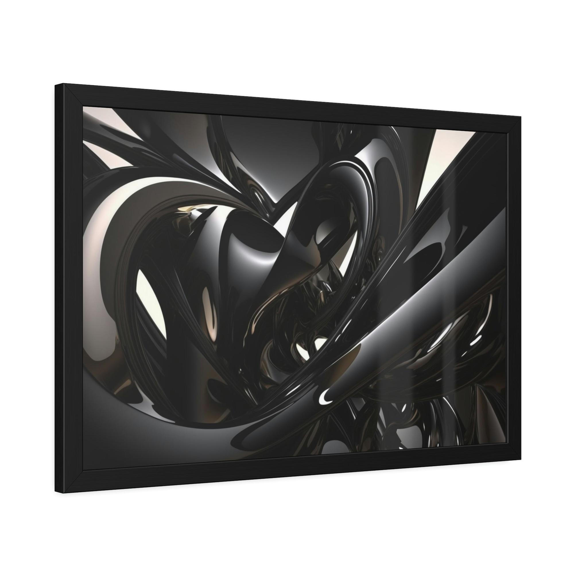 Black The Beauty of Darkness: Framed Black Art Print