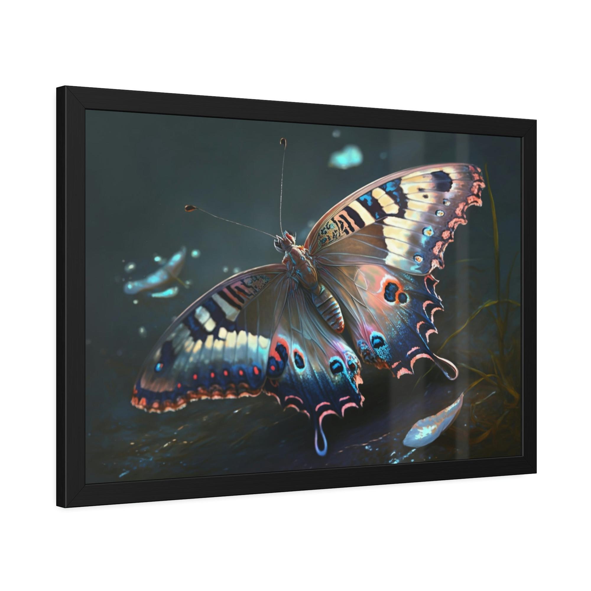 Butterflys The Lone Butterfly: Natural Canvas & Poster Print of Delicate Wings