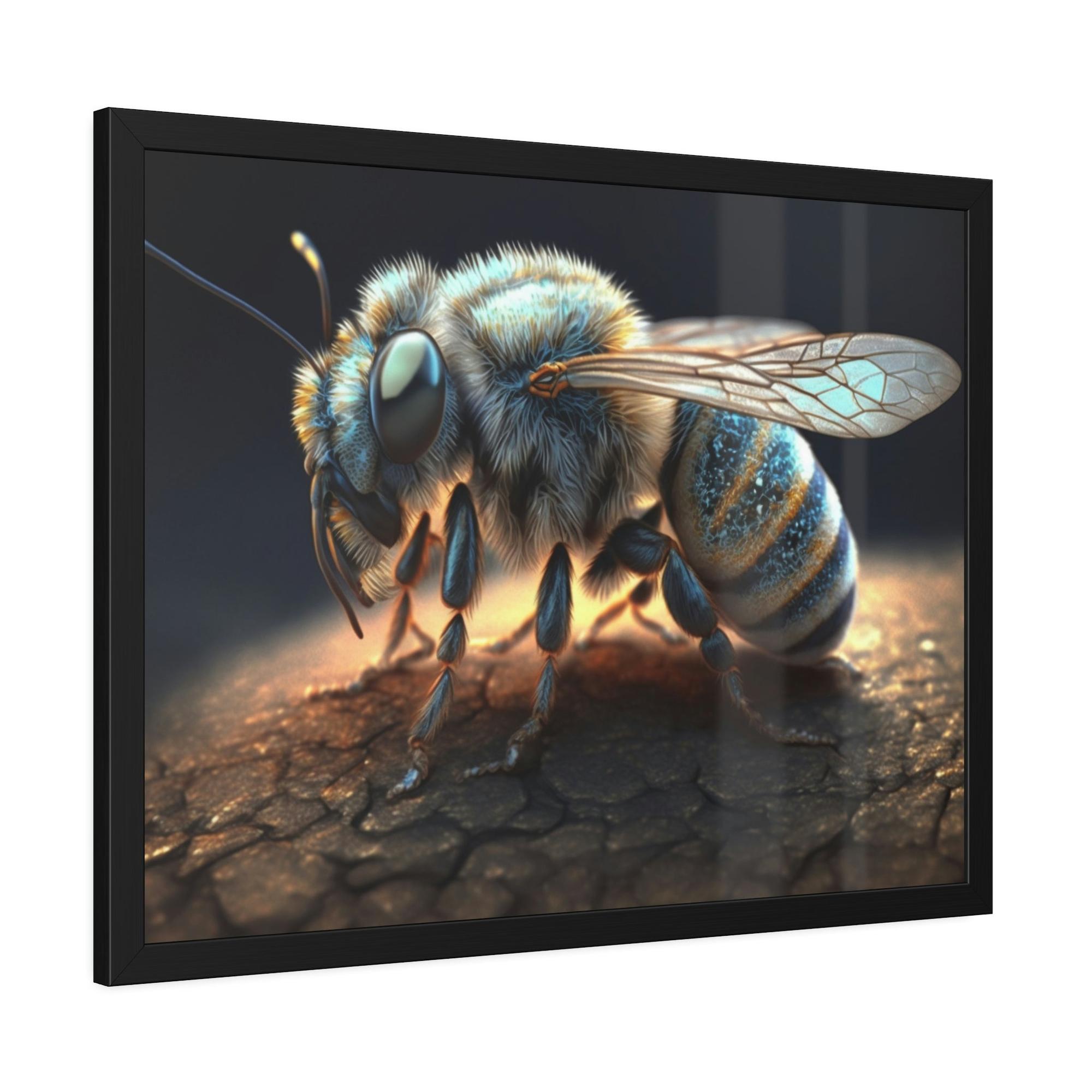 Bees Nature's Tiny Miracle: A Poster & Canvas Print of a Bee