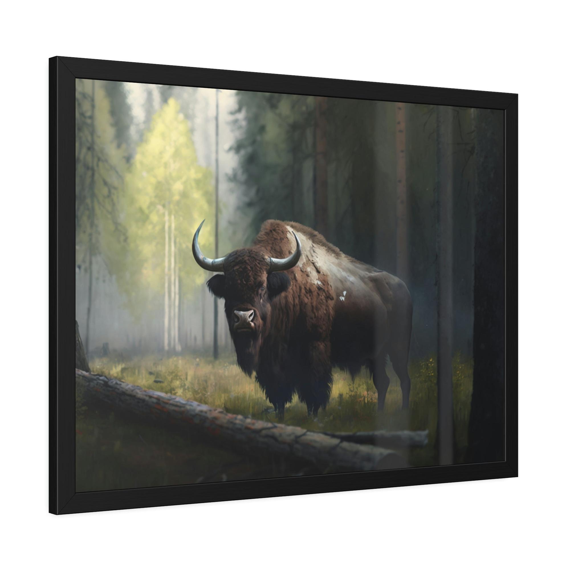 Bisons The Bison's Realm: Canvas & Poster Wall Art of Bison Roaming Free in the Wild