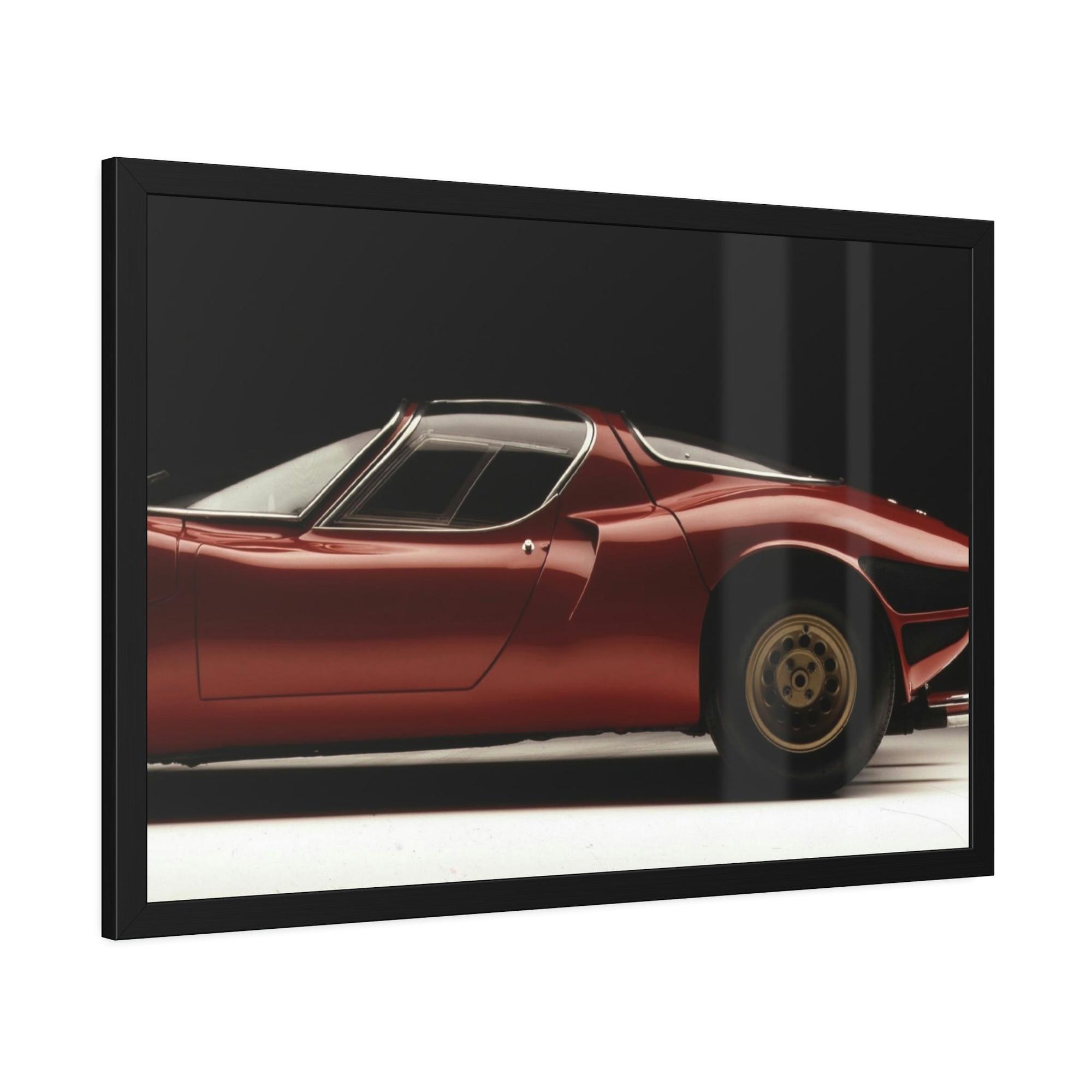 Alfa Romeo Vintage Beauty: A Framed Canvas of an Alfa Romeo Classic Car