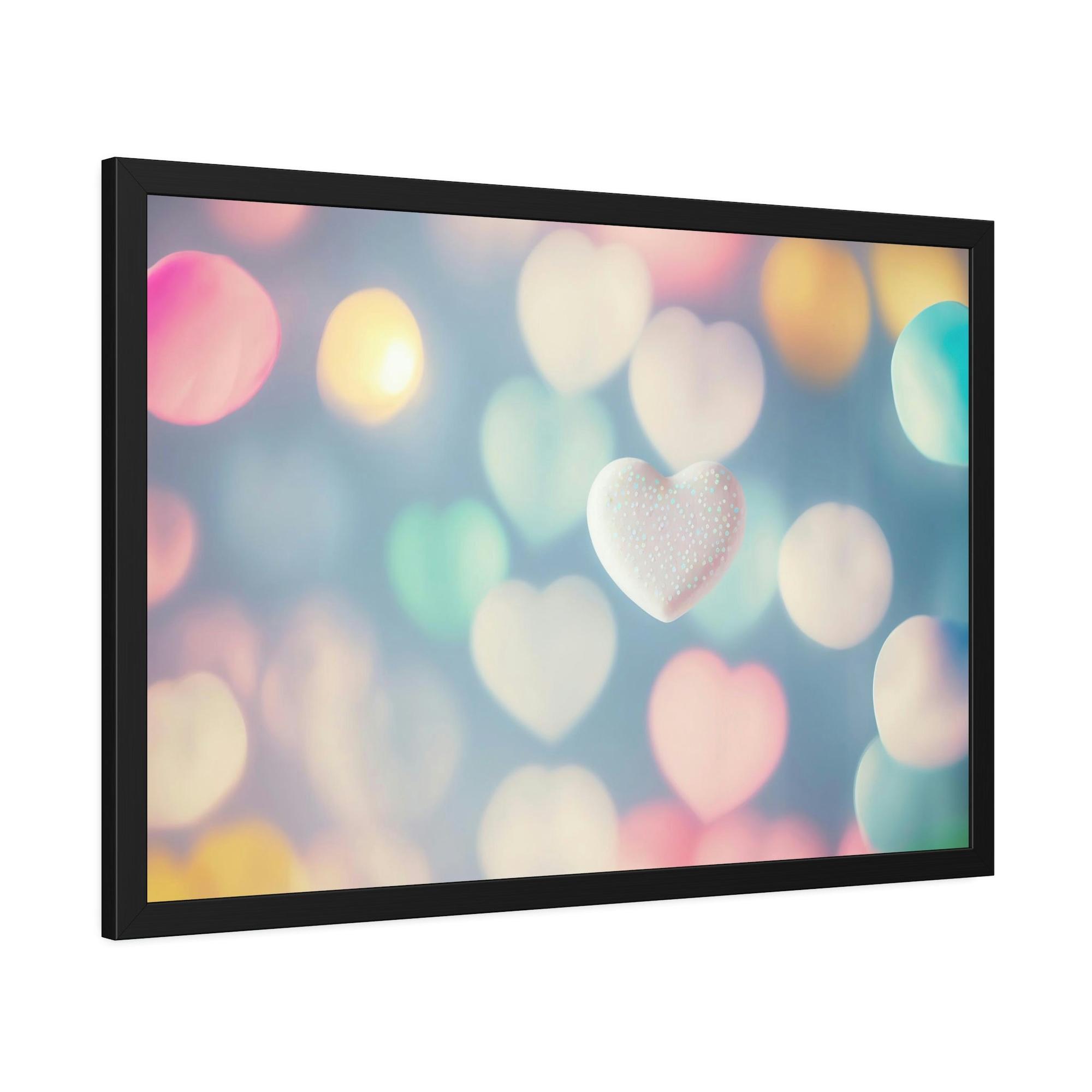 undefined Love in Color: Canvas Print of a Vibrant Hearts on Framed Canvas