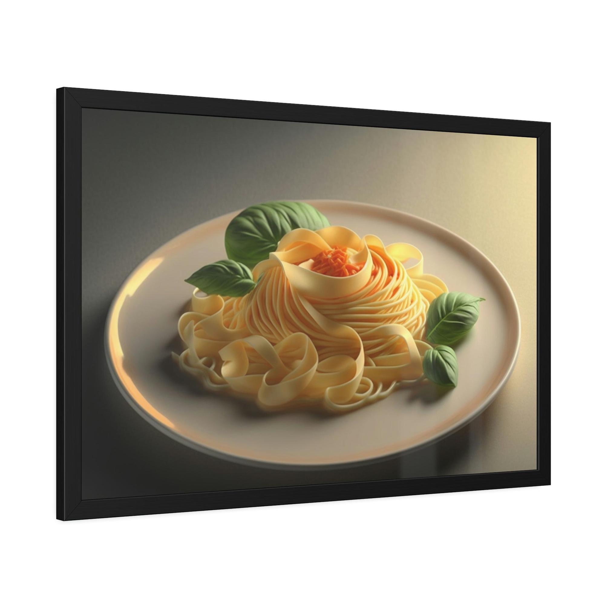 Pasta Pasta Perfection: Beautiful Canvas Print of a Plate of Spaghetti