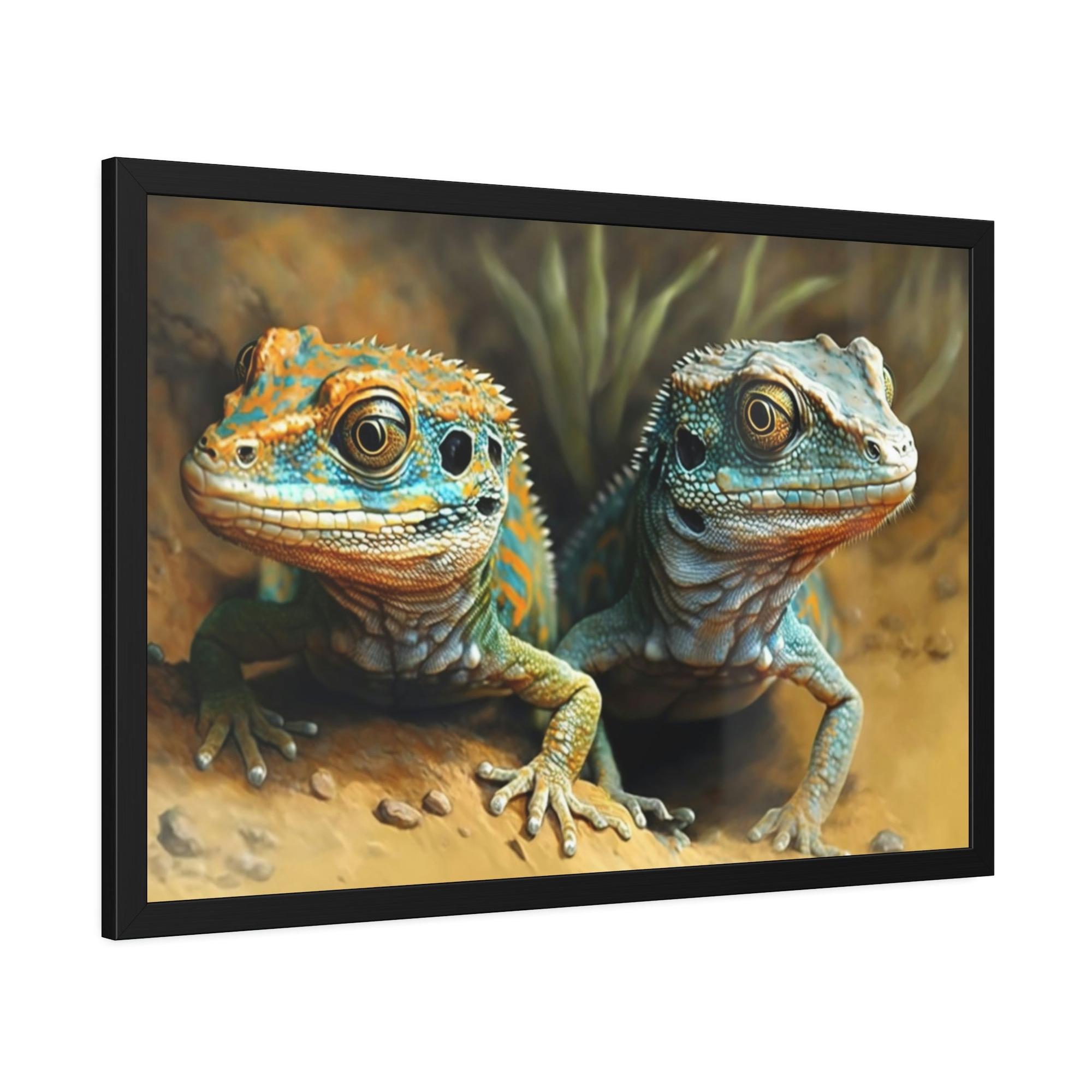 Lizards Lizard Kingdom: Canvas Print of Lizards in their Natural Habitat