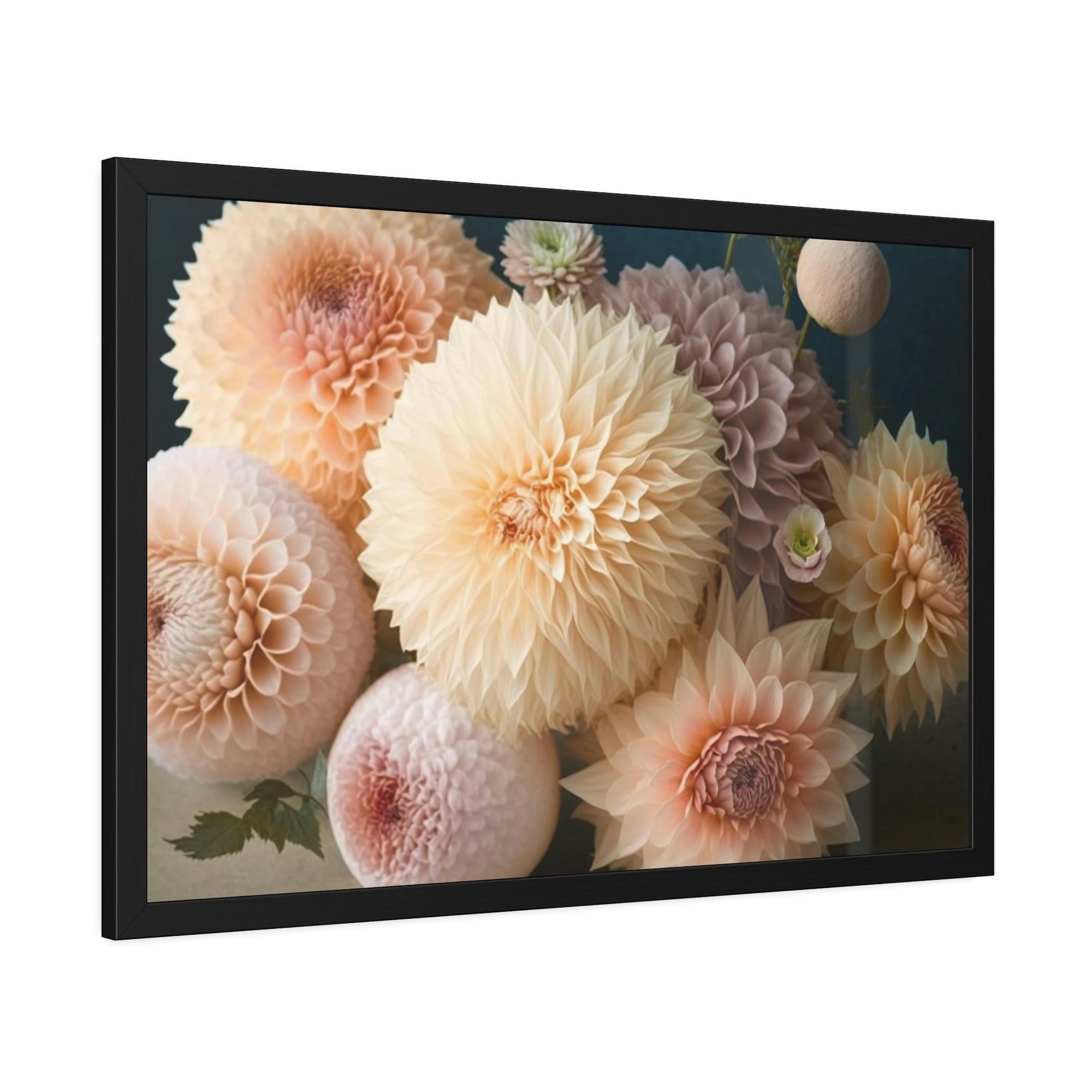 Dahlias Dahlias in Bloom: A Natural Canvas & Poster Print of Stunning Flowers