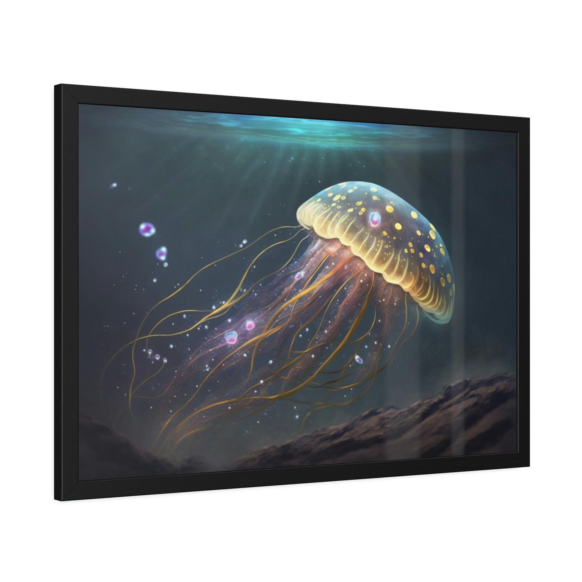 Jellyfishs Graceful Jellyfish: A Natural Canvas Masterpiece of Ocean Life