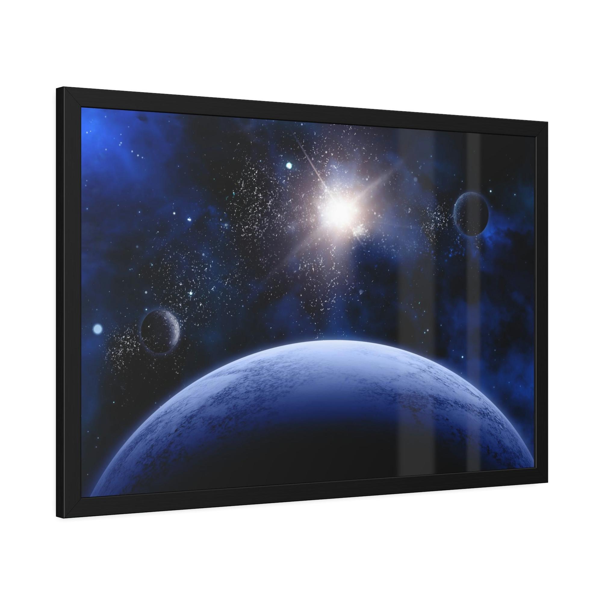 Planets Cosmic Odyssey: Natural Canvas Wall Art of Planets in Space