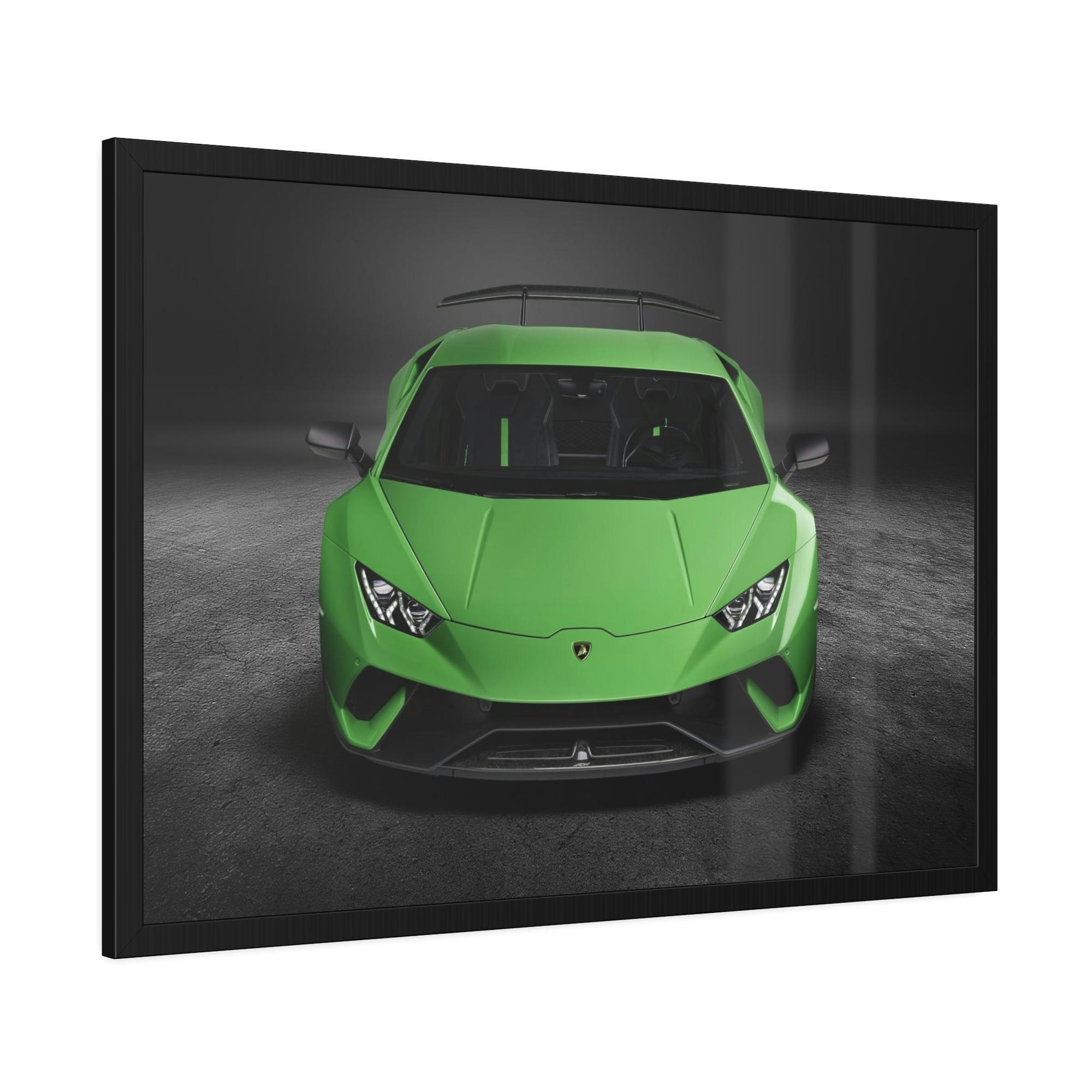 Lamborghini Italian Beauty on Canvas: Lamborghini Wall Art on Natural Canvas