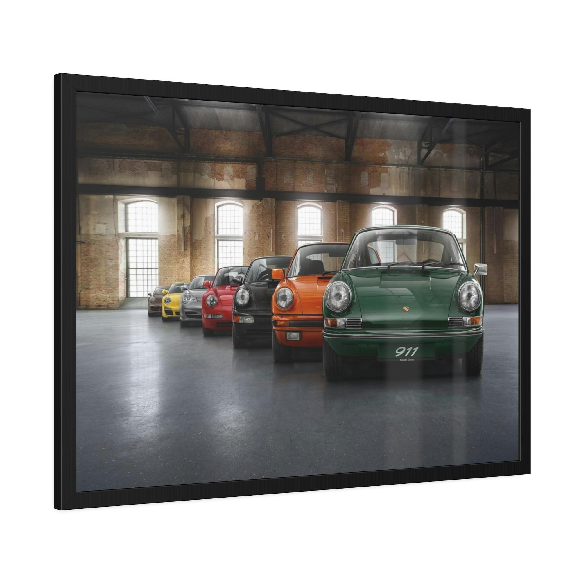 Porsche The Porsche Collection: A High-Quality Framed Poster for Car Enthusiasts