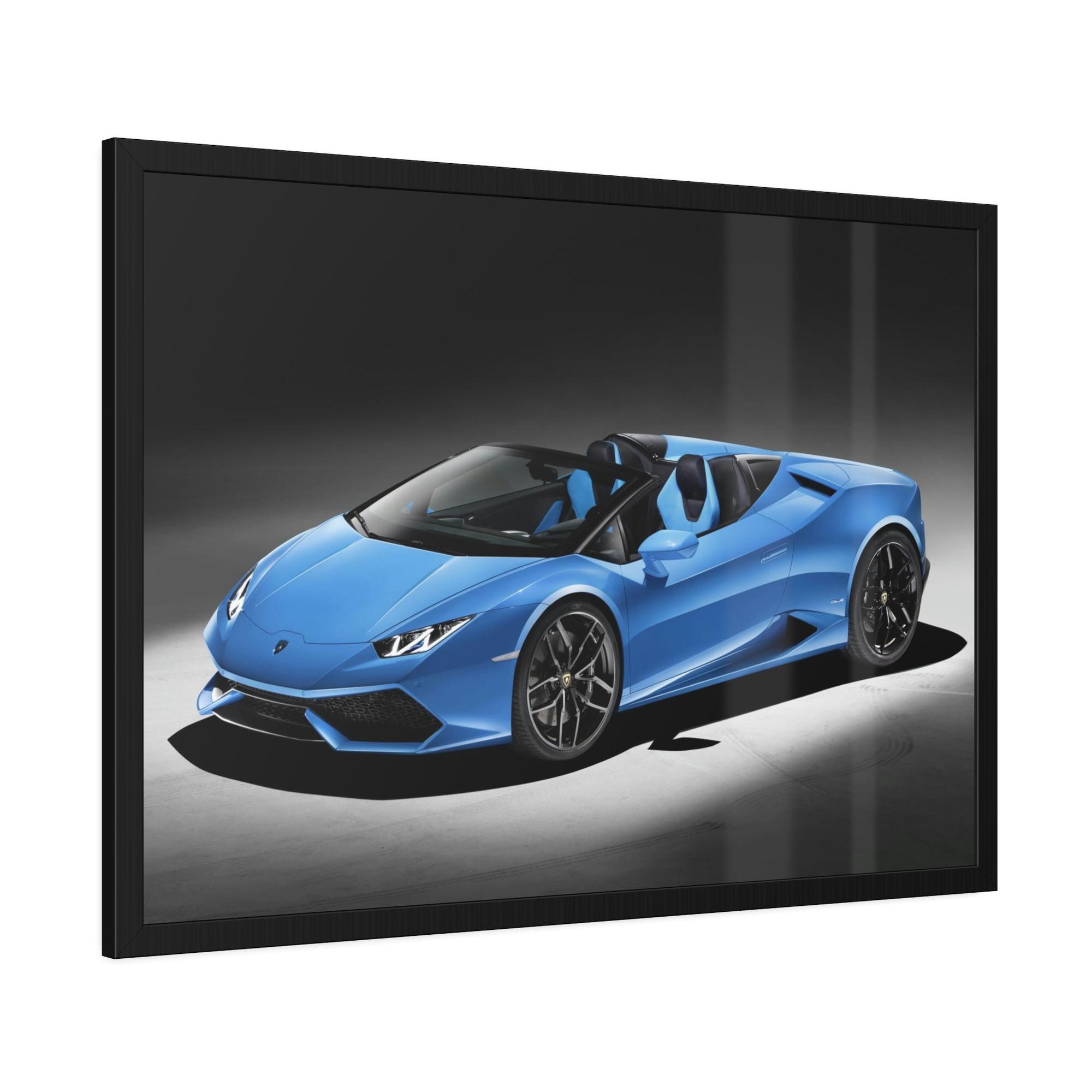 Lamborghini Sleek and Powerful: Framed Poster of Lamborghini for Car Collectors