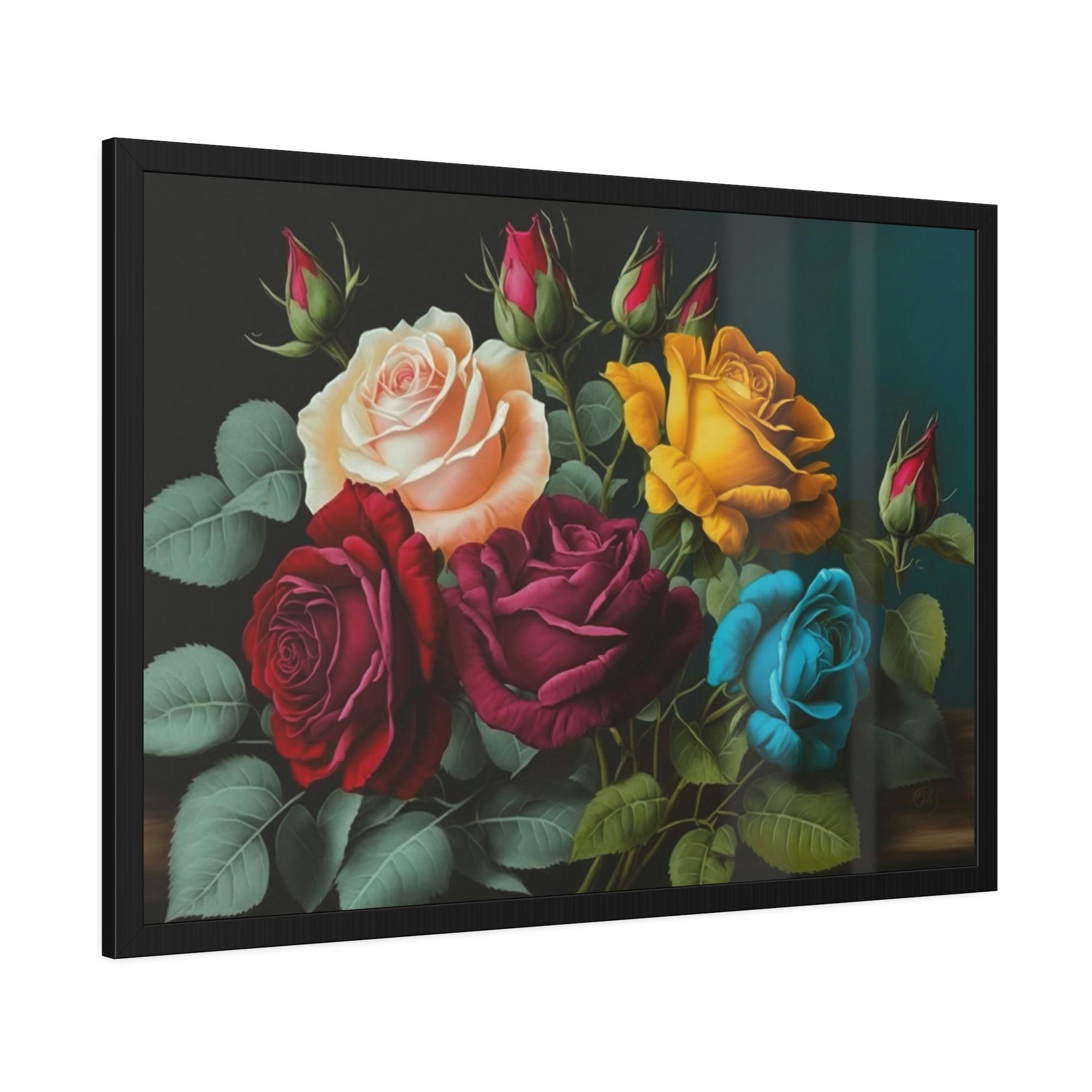 Roses The Elegance of Roses: A Sophisticated Painting on Canvas