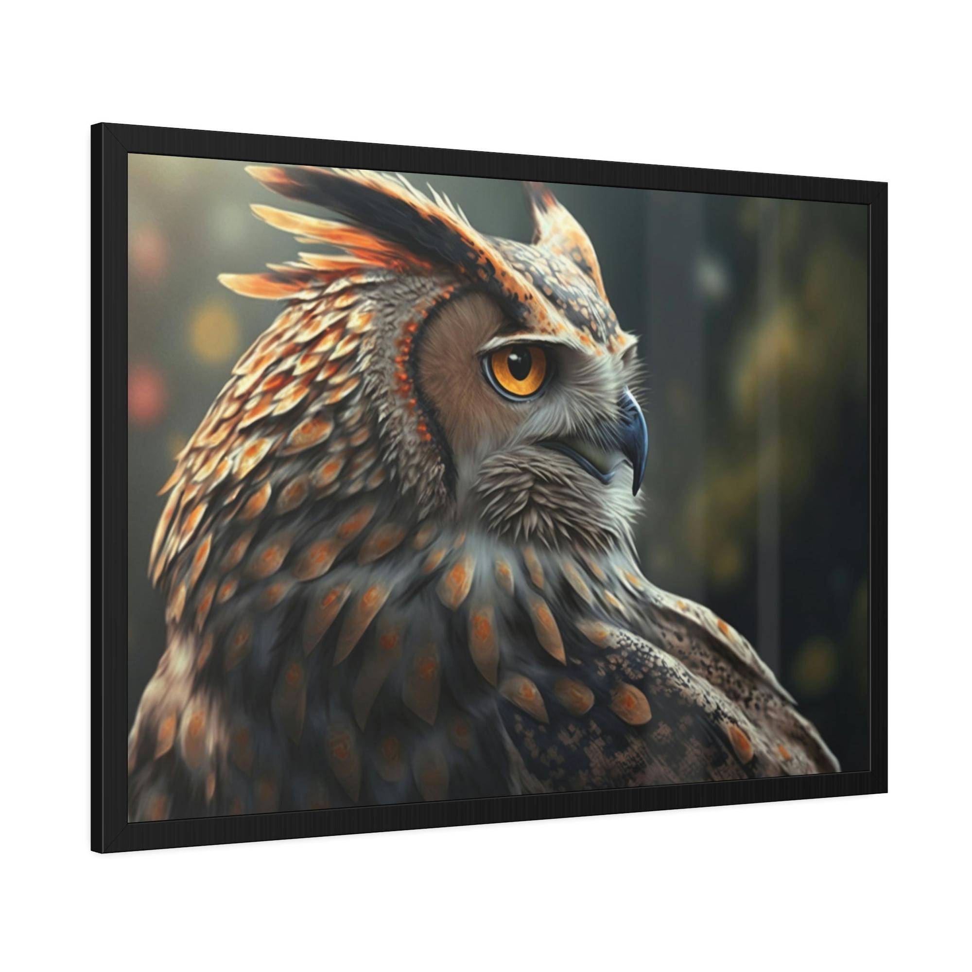 Owls Nocturnal Ruler: A Painting of an Owl in its Domain