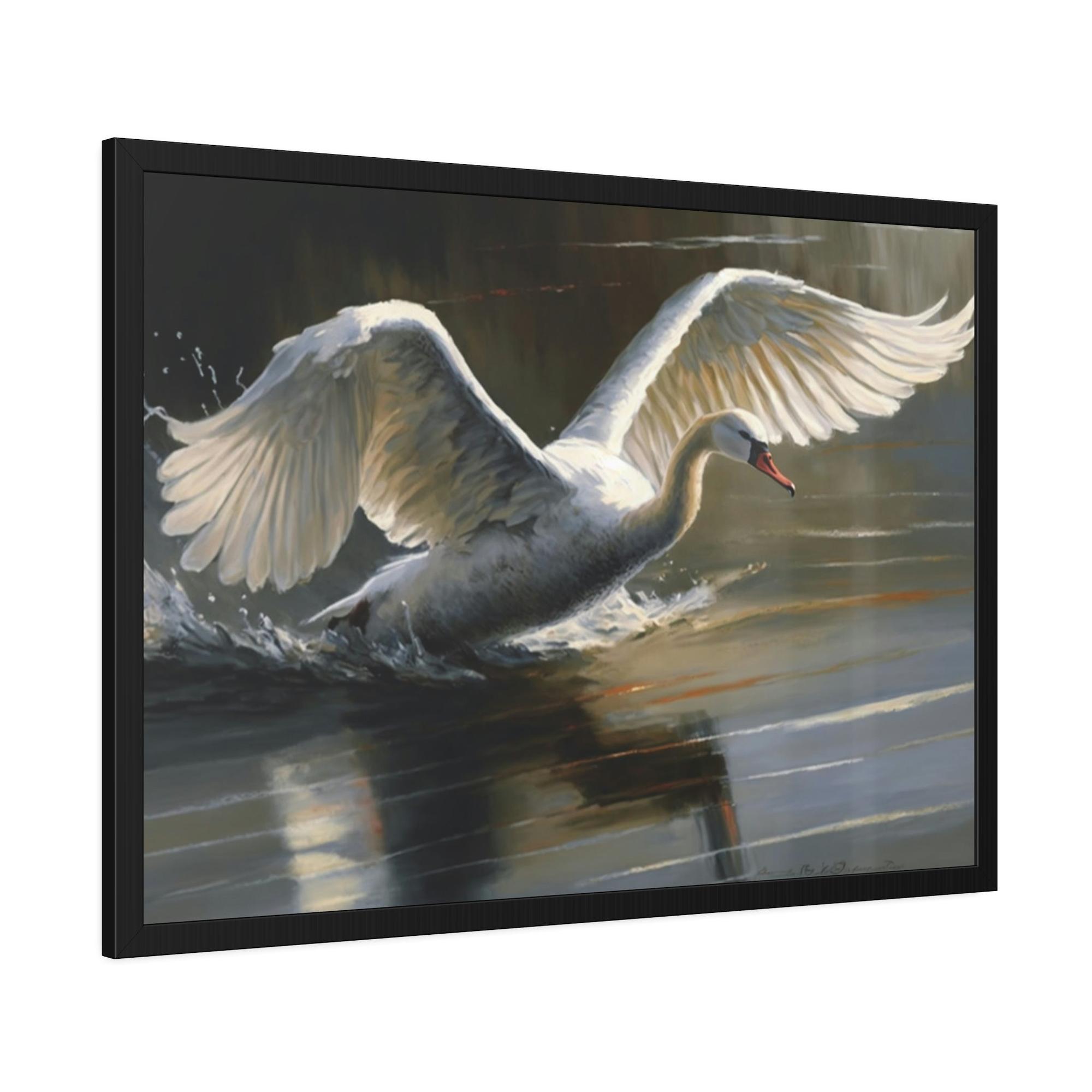Swans Swan Elegance: A Sophisticated and Luxurious Painting on Canvas