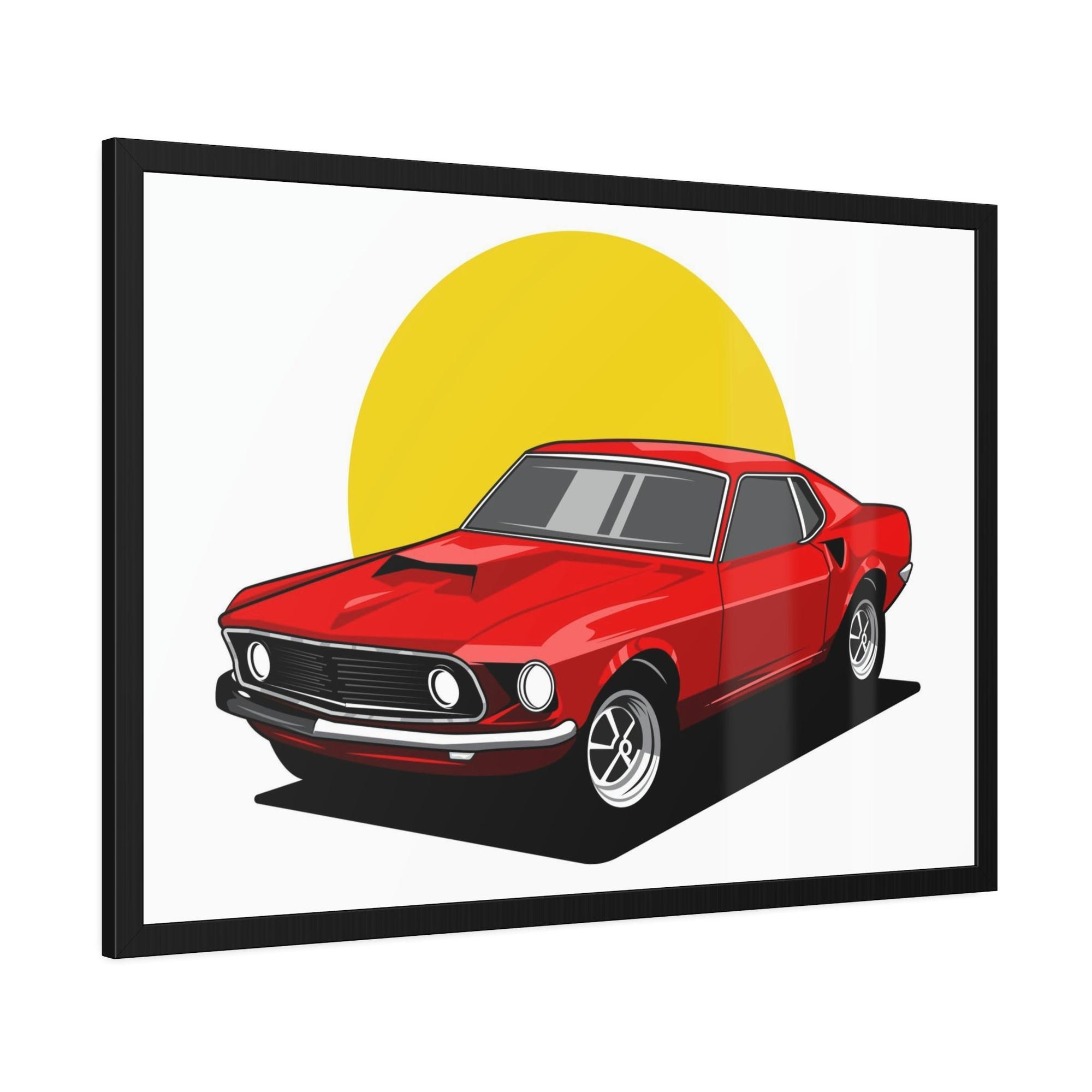 Mustang Graceful Power: Mustang Wall Art on Natural Canvas and Poster