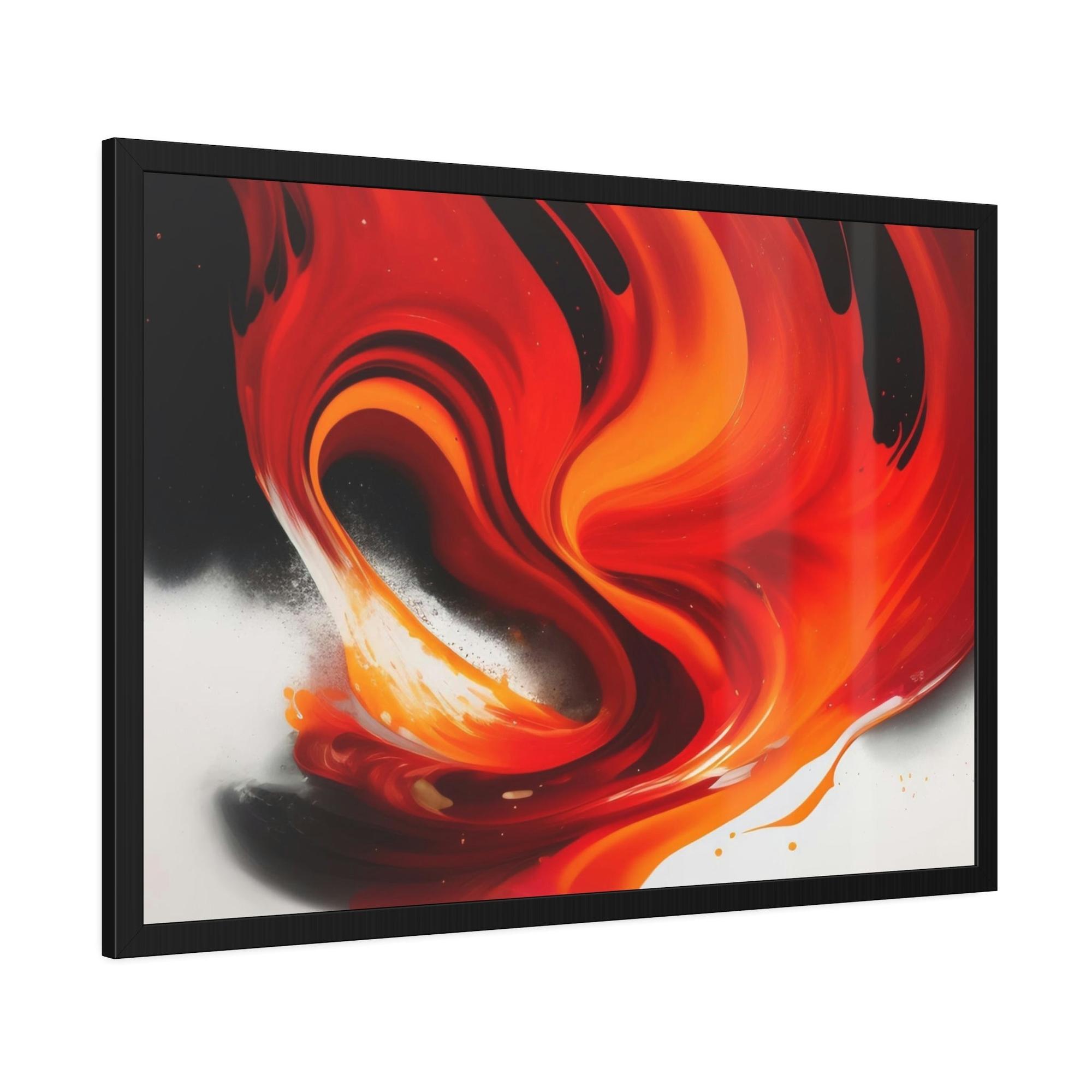 Red Abstract Art A Touch of Passion: Red Abstract Art Collection on Framed Canvas and Posters