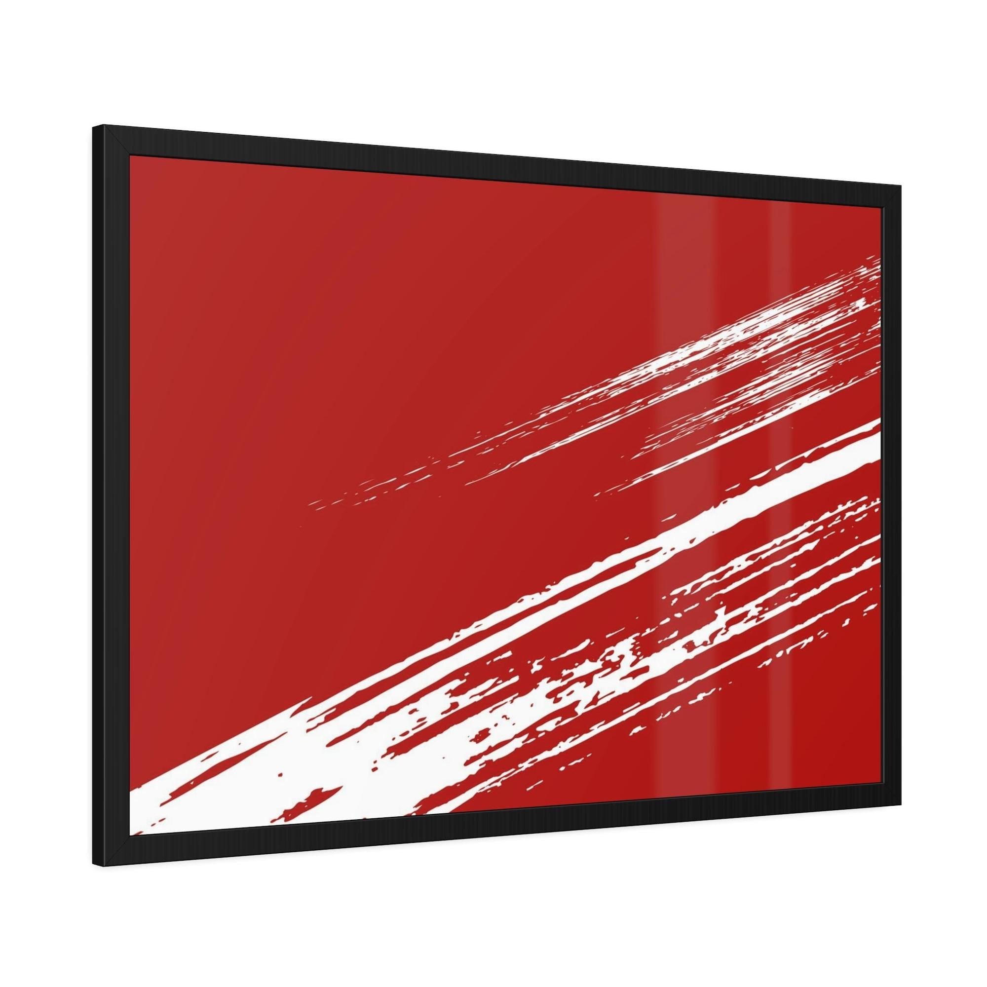 Red Abstract Art Redefining Beauty: Red Abstract Art on Framed Canvas and Posters