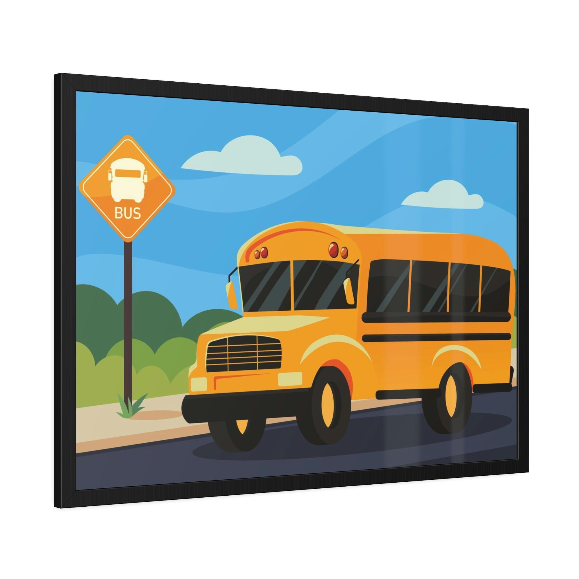 Bus Cityscape Symphony: Harmonizing Bus and Canvas & Poster Wall Art