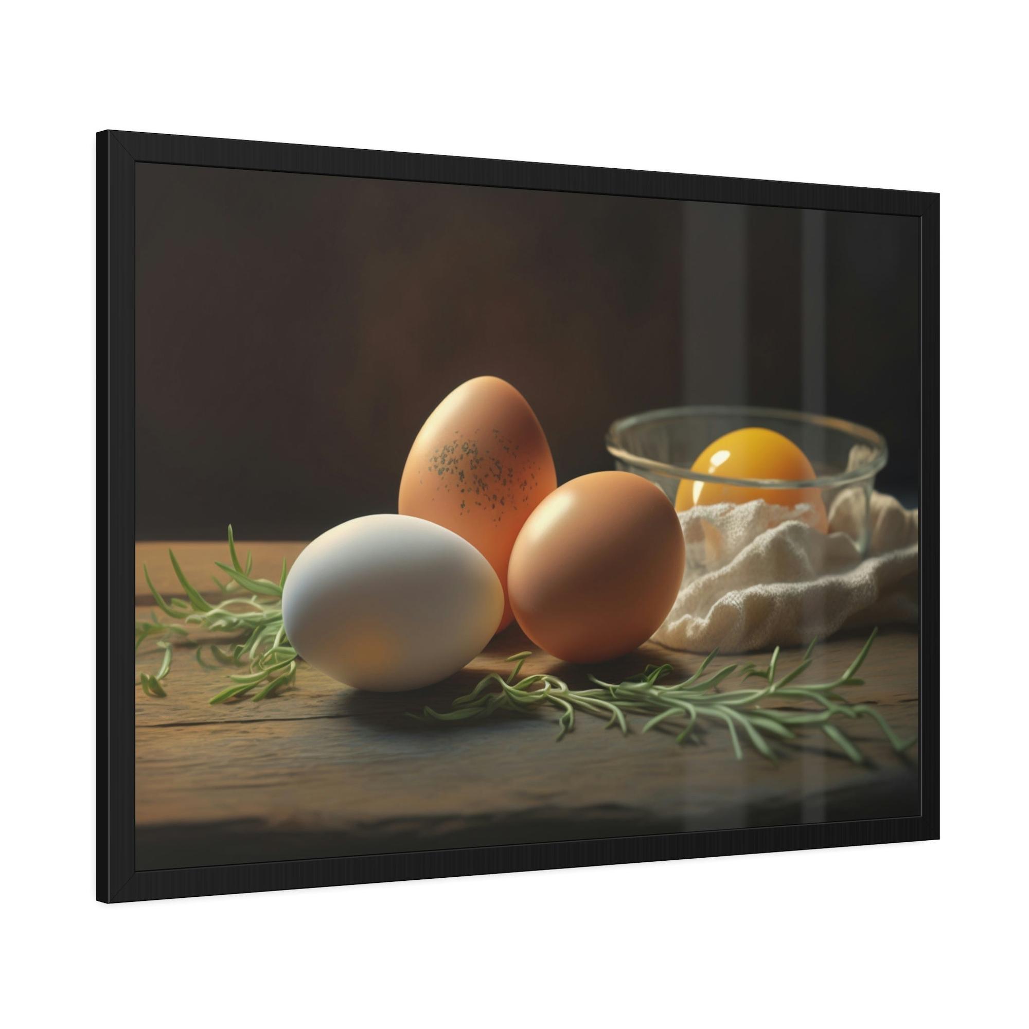 Eggs Eggstract Shapes: A Contemporary Painting of Geometric Forms Featuring Eggs