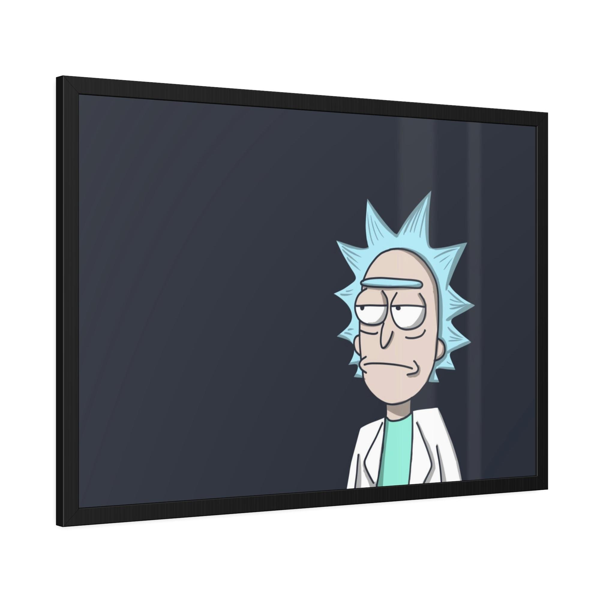 Rick And Morty Art Rick's Multiverse Adventures: Framed Canvas Wall Art Depicting the Iconic Rick from Rick and Morty