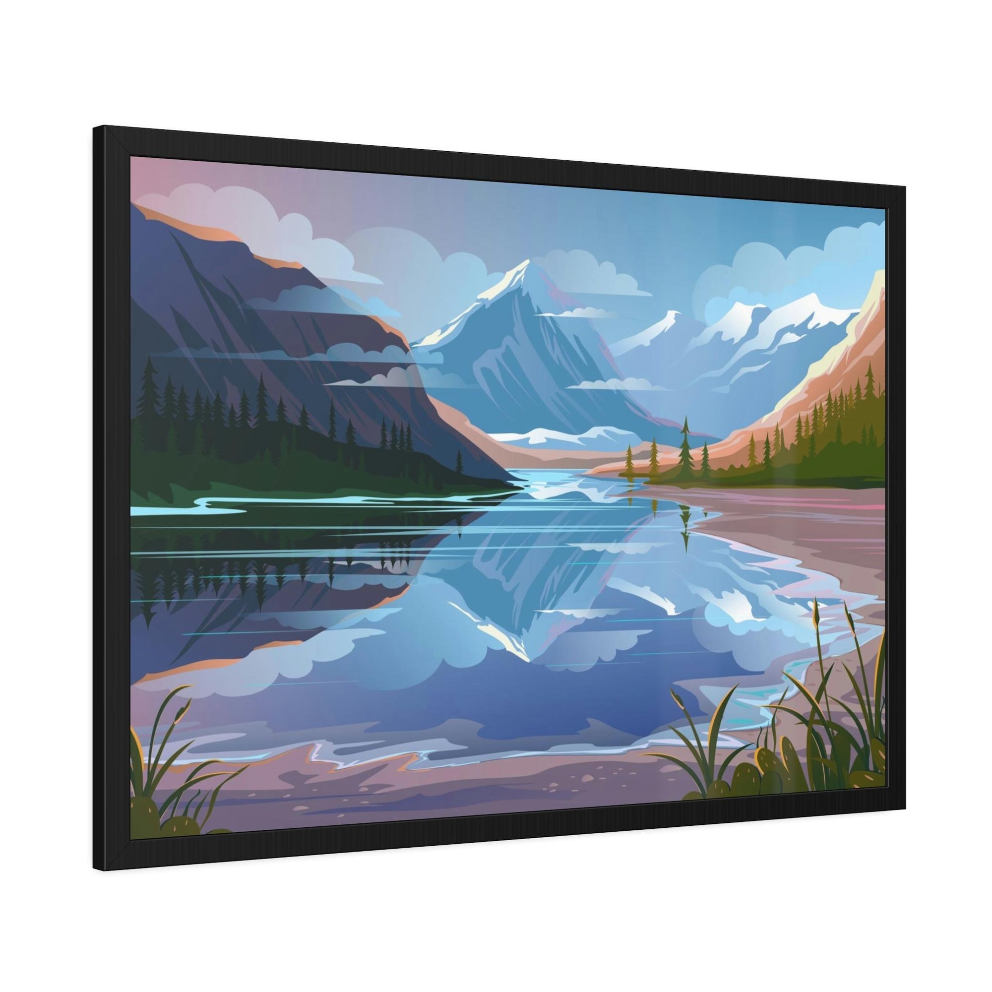 Lakes And Rivers Reflections of Serenity: Natural Canvas Wall Art of Tranquil Lakes and Rivers