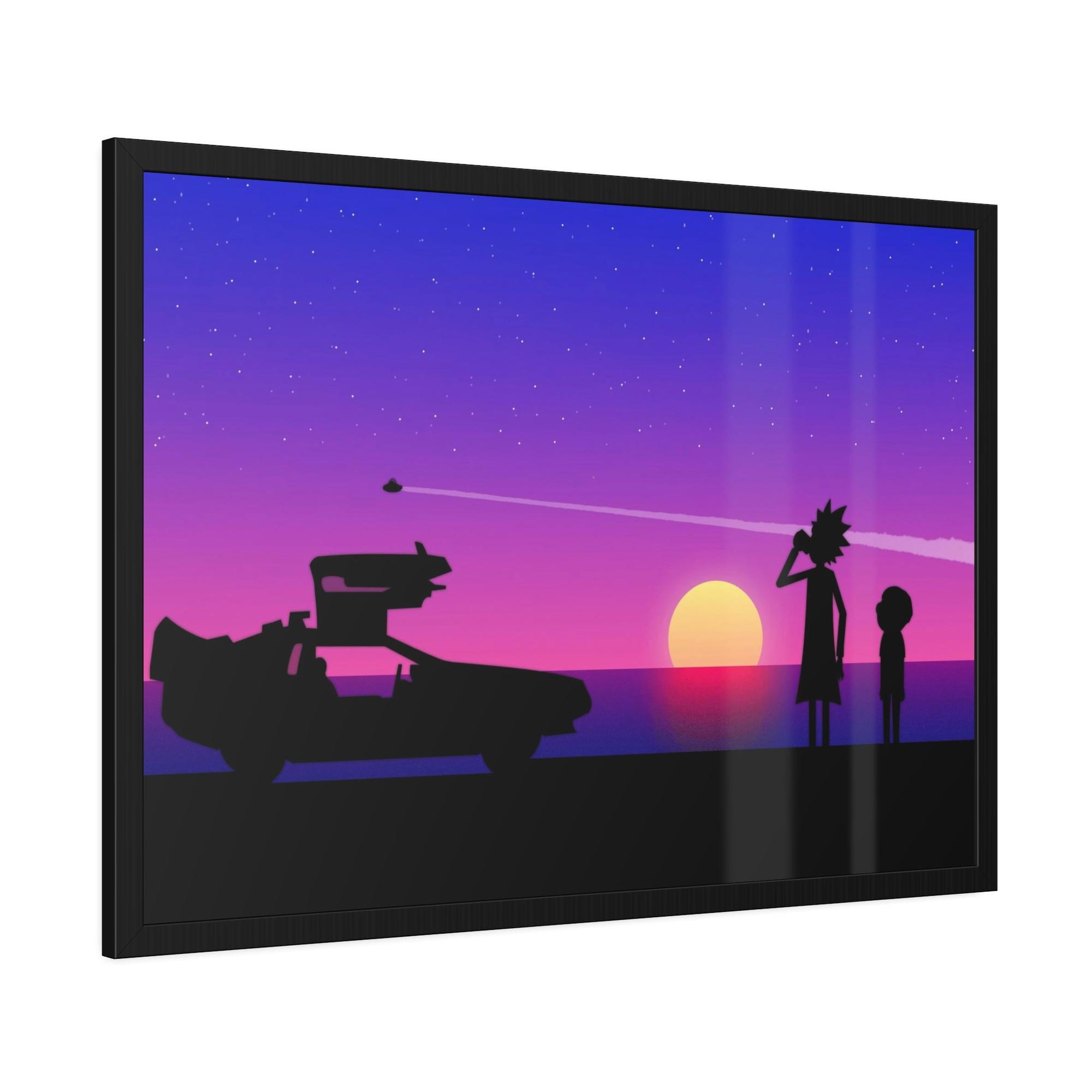 Rick And Morty Art Out-of-This-World Creativity: Framed Canvas Rick and Morty Art for Wall Decor