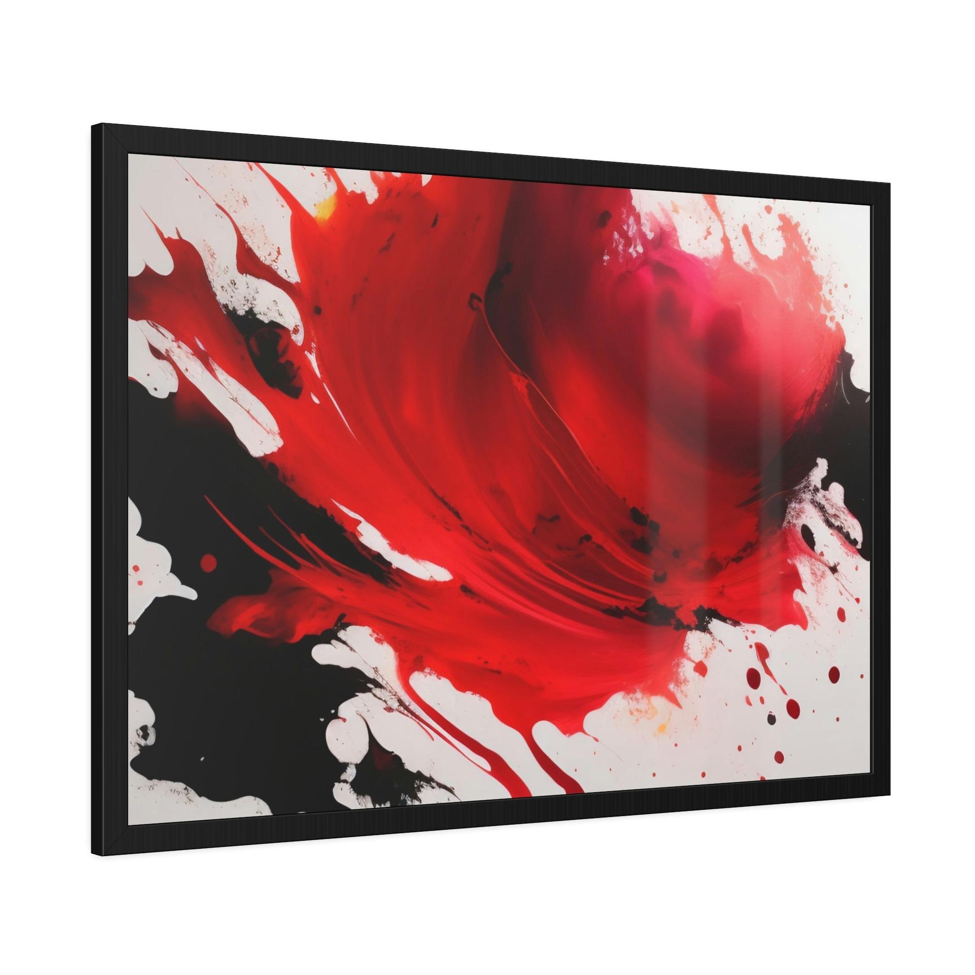 Red Abstract Art The Art of Boldness: Red Abstract Prints and Wall Art on Natural Canvas & Posters