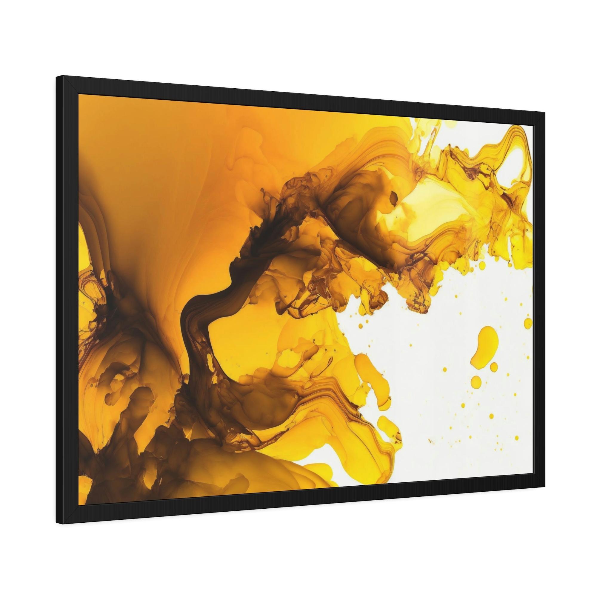 Yellow Mellow Yellow: Relaxing and Soothing Framed Poster & Canvas Art of a Soft Yellow Abstract Pattern