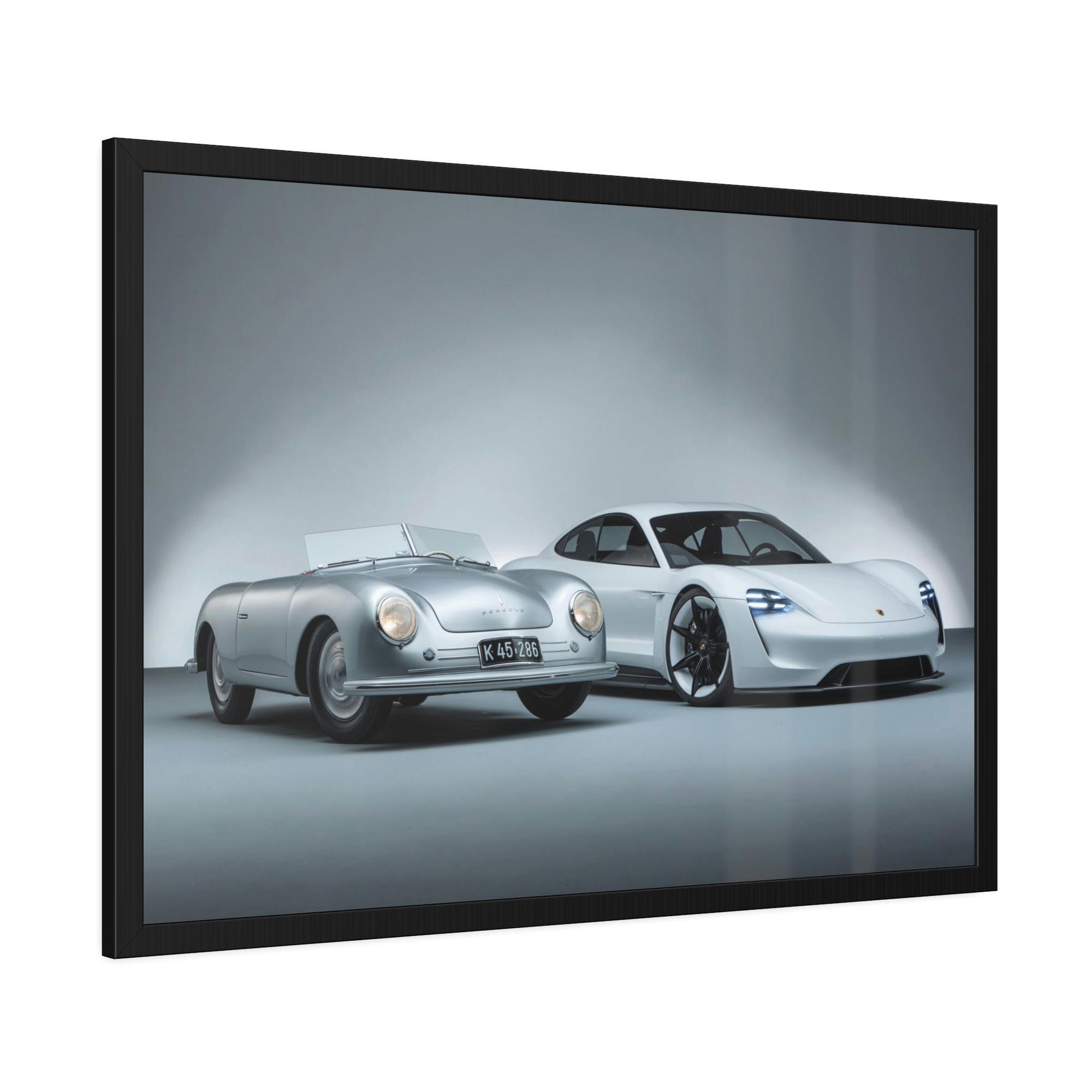 Porsche Porsche Pair: A High-Quality Print on Canvas & Poster of Two Classic Cars