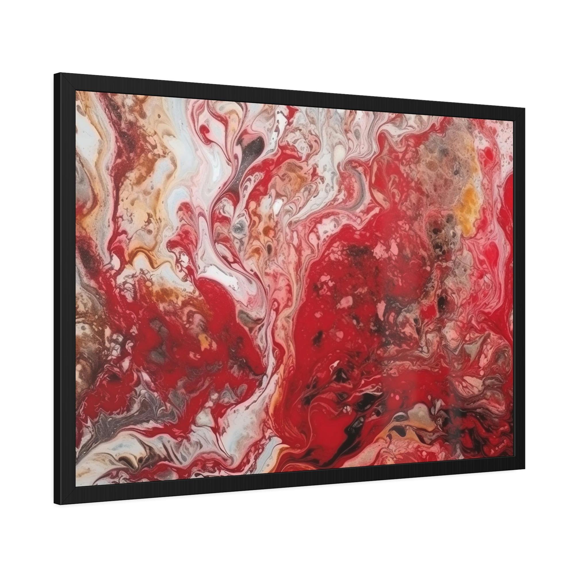 Red Abstract Art Passionate Red: A Stunning Print on Canvas for Your Modern Home