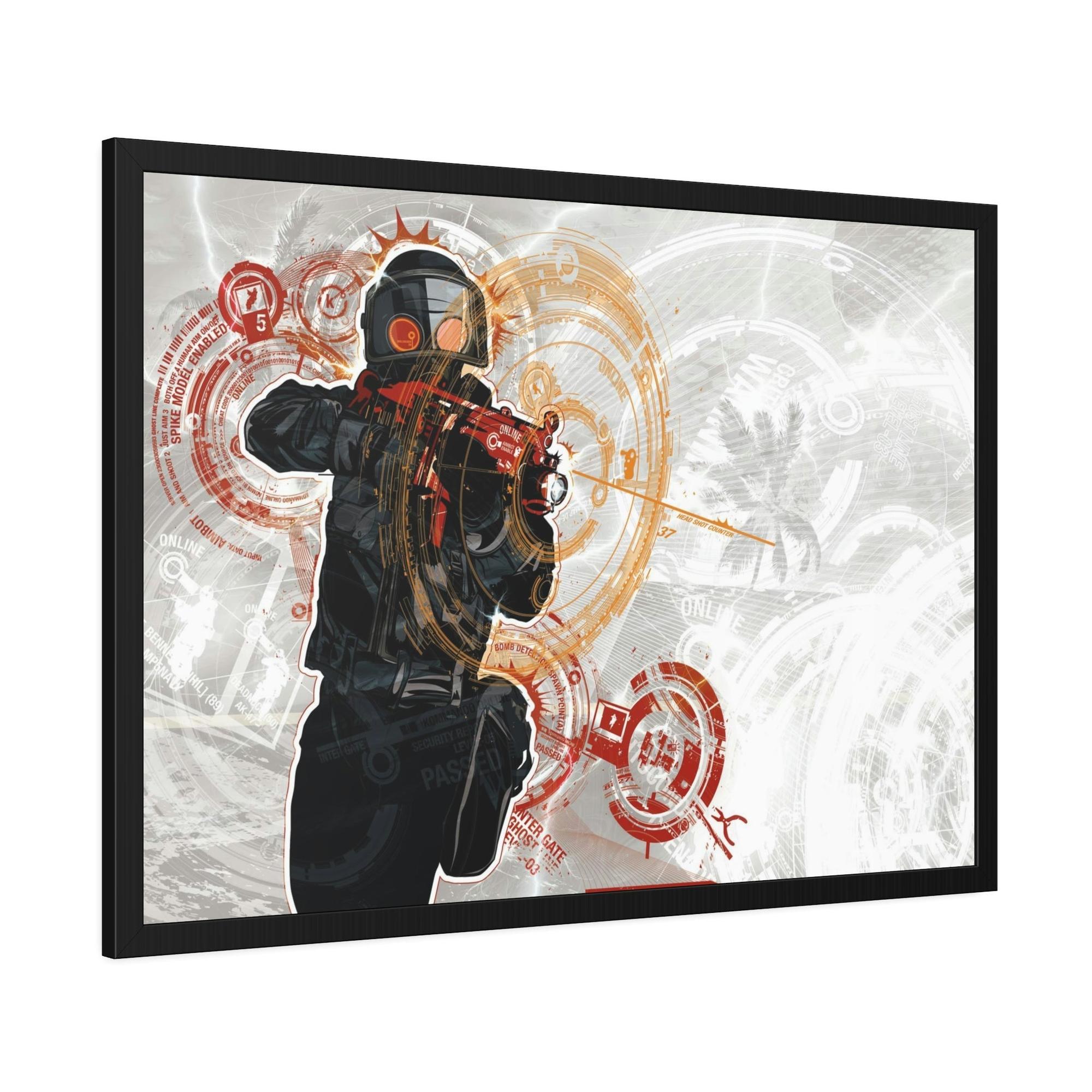 Counter Strike Virtual Warfare: Thrilling Counter Strike Scene in Framed Canvas & Poster