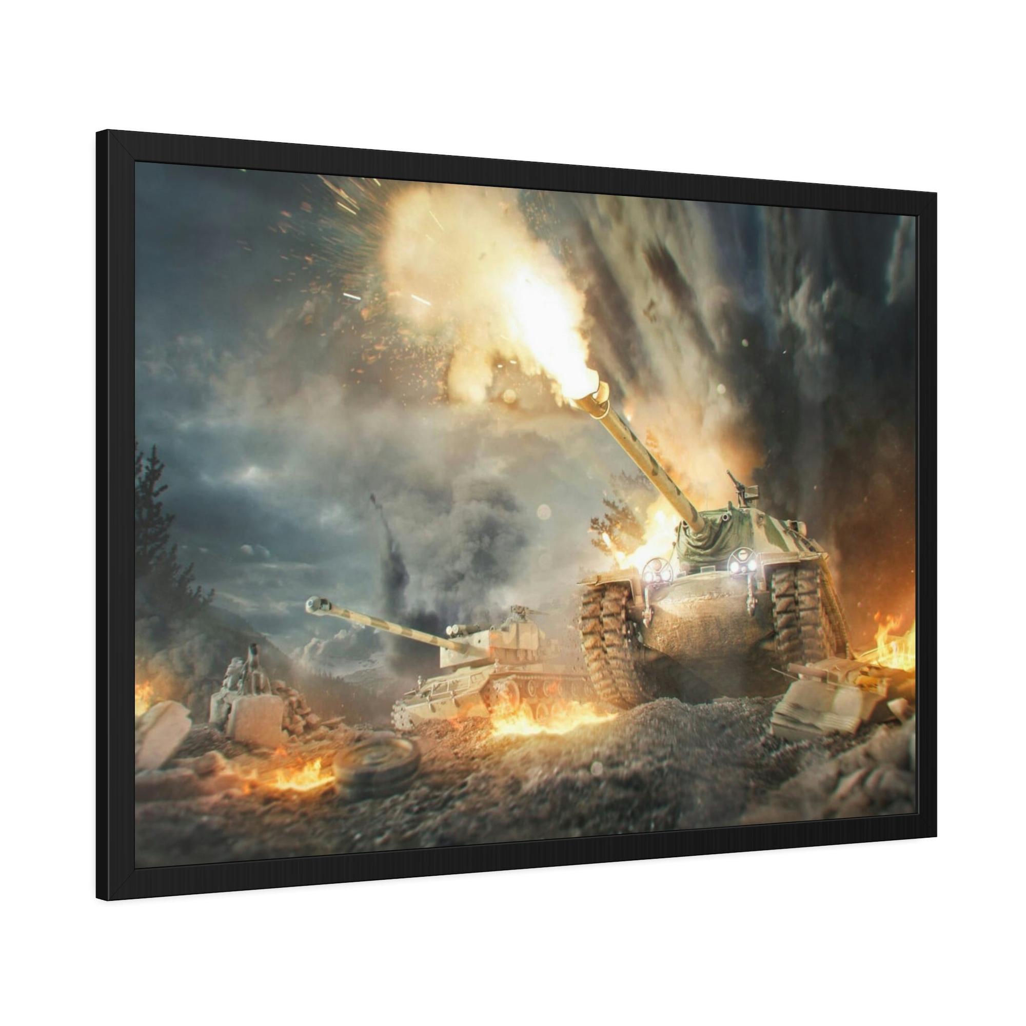 World Of Tanks Armored Legends in Motion: Striking World of Tanks Сanvas Wall Art