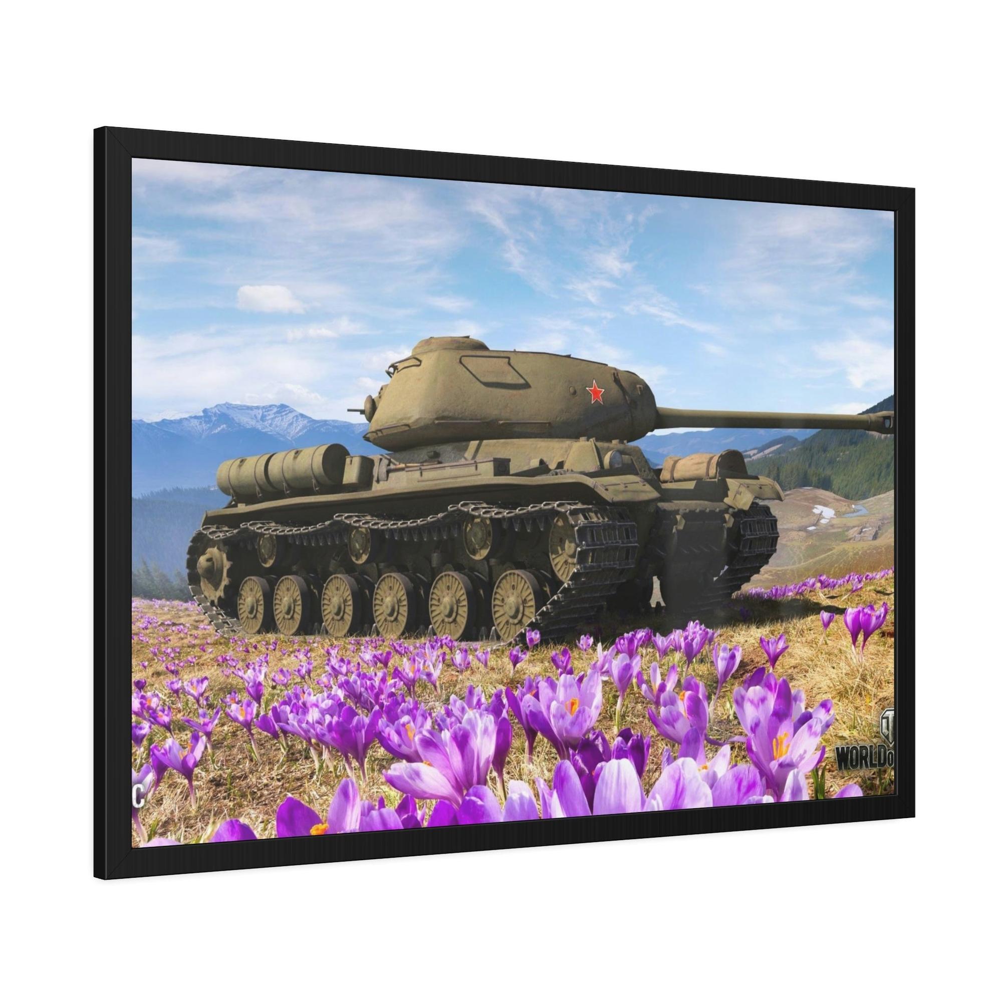 World Of Tanks Strategic Brilliance: Framed Canvas Showcasing World of Tanks Tactics